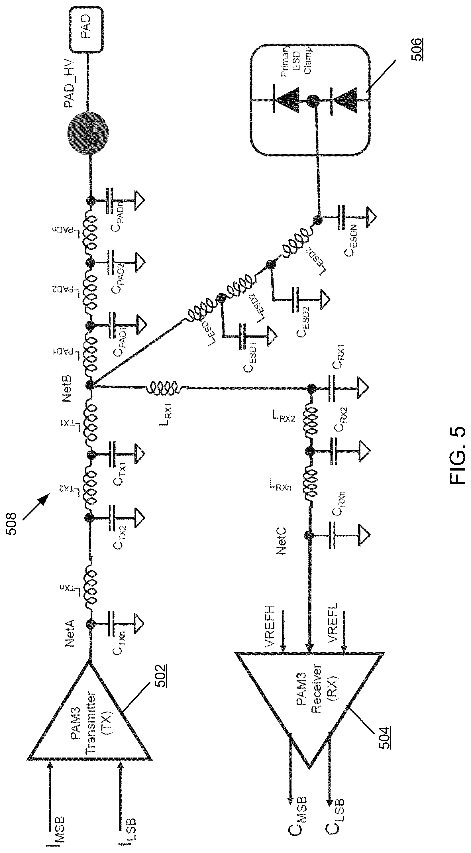 Patent US12309008 Figure 5 – Passive equalization circuit