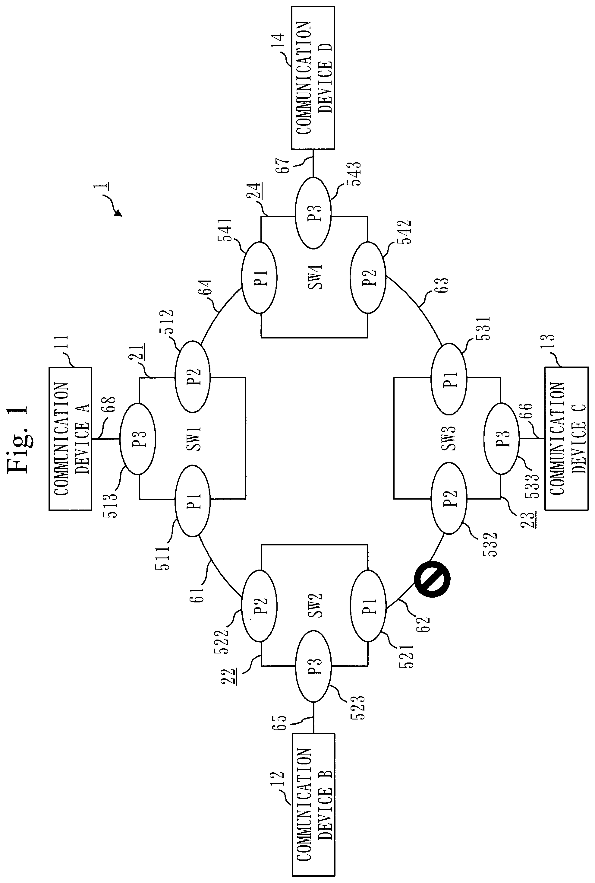 Patent US12309021 Figure 1 – Relay device, relay system, relay method and computer-readable recording medium that reduce a traffic load on a communication device