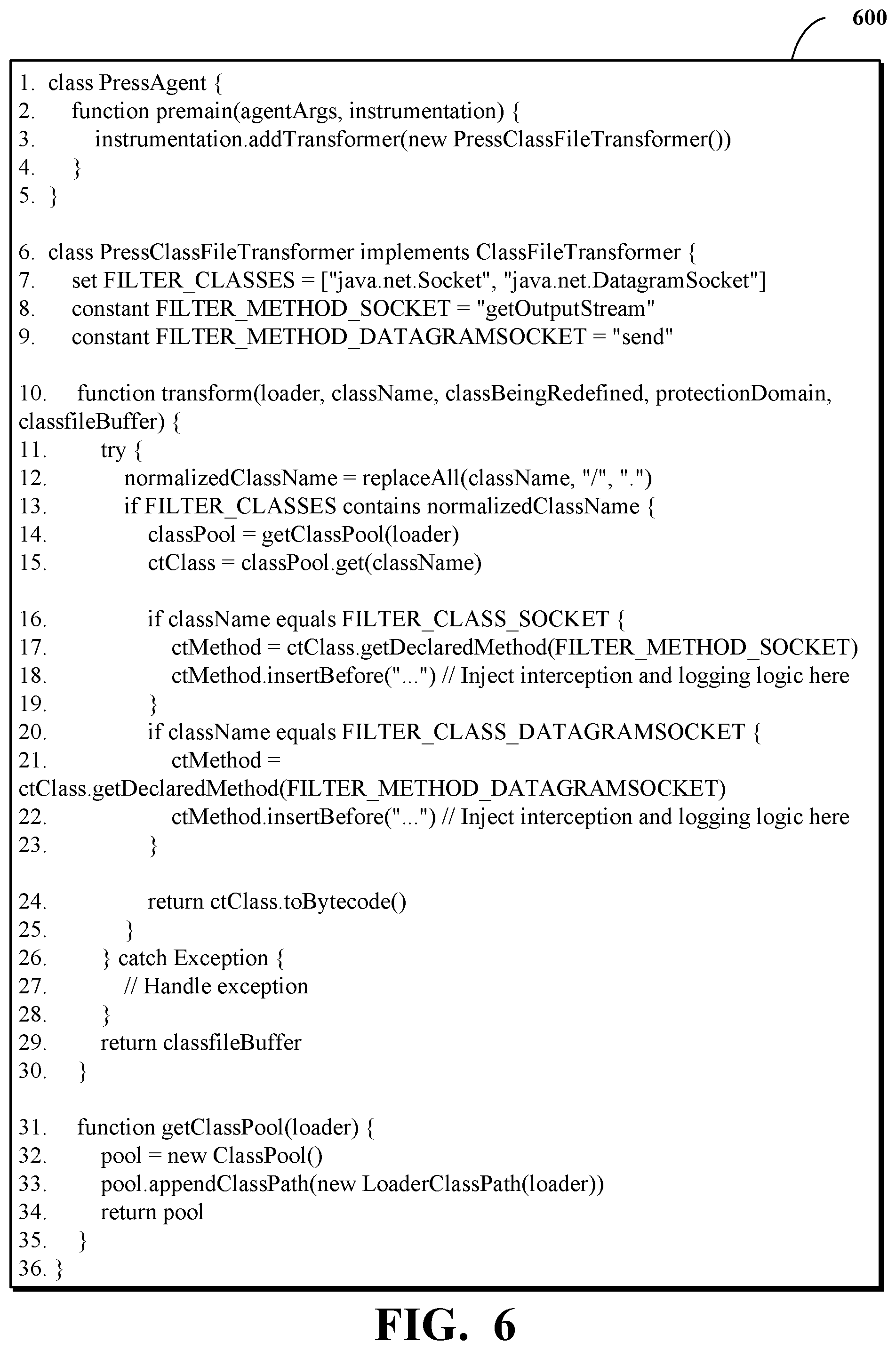 Patent US12309044 Figure 6 – Identifying application and transport layers discrepancies