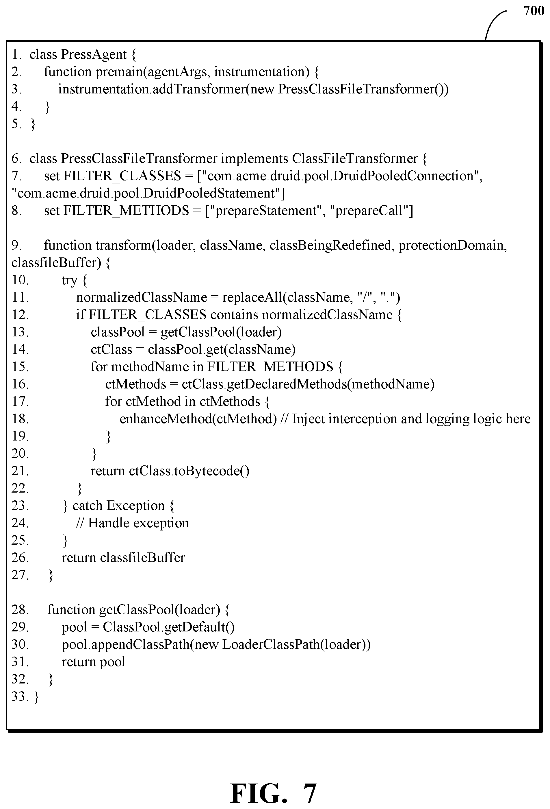 Patent US12309044 Figure 7 – Identifying application and transport layers discrepancies