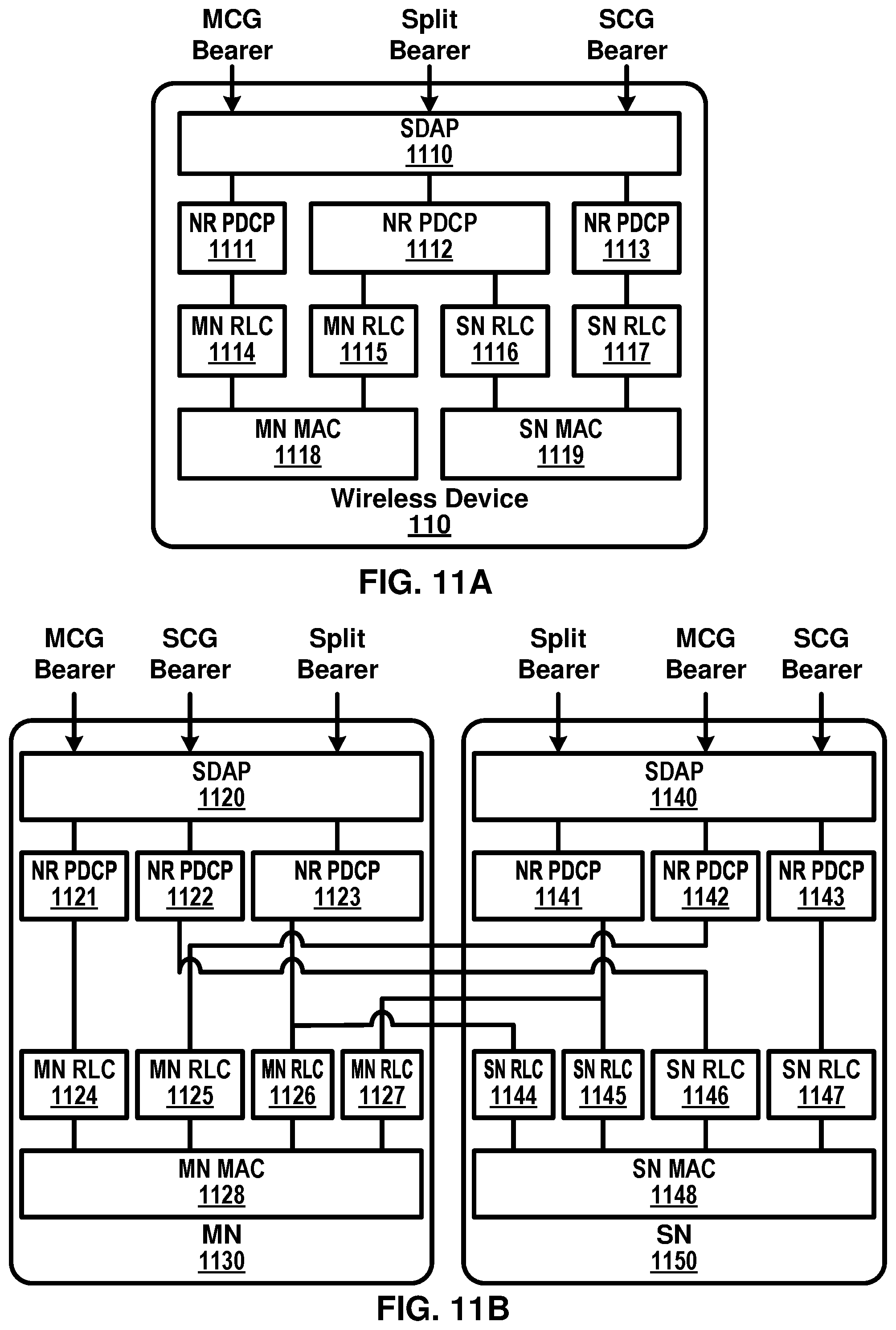 Patent US12309081 Figure 11 – Switching schemes for repetitions of transport blocks