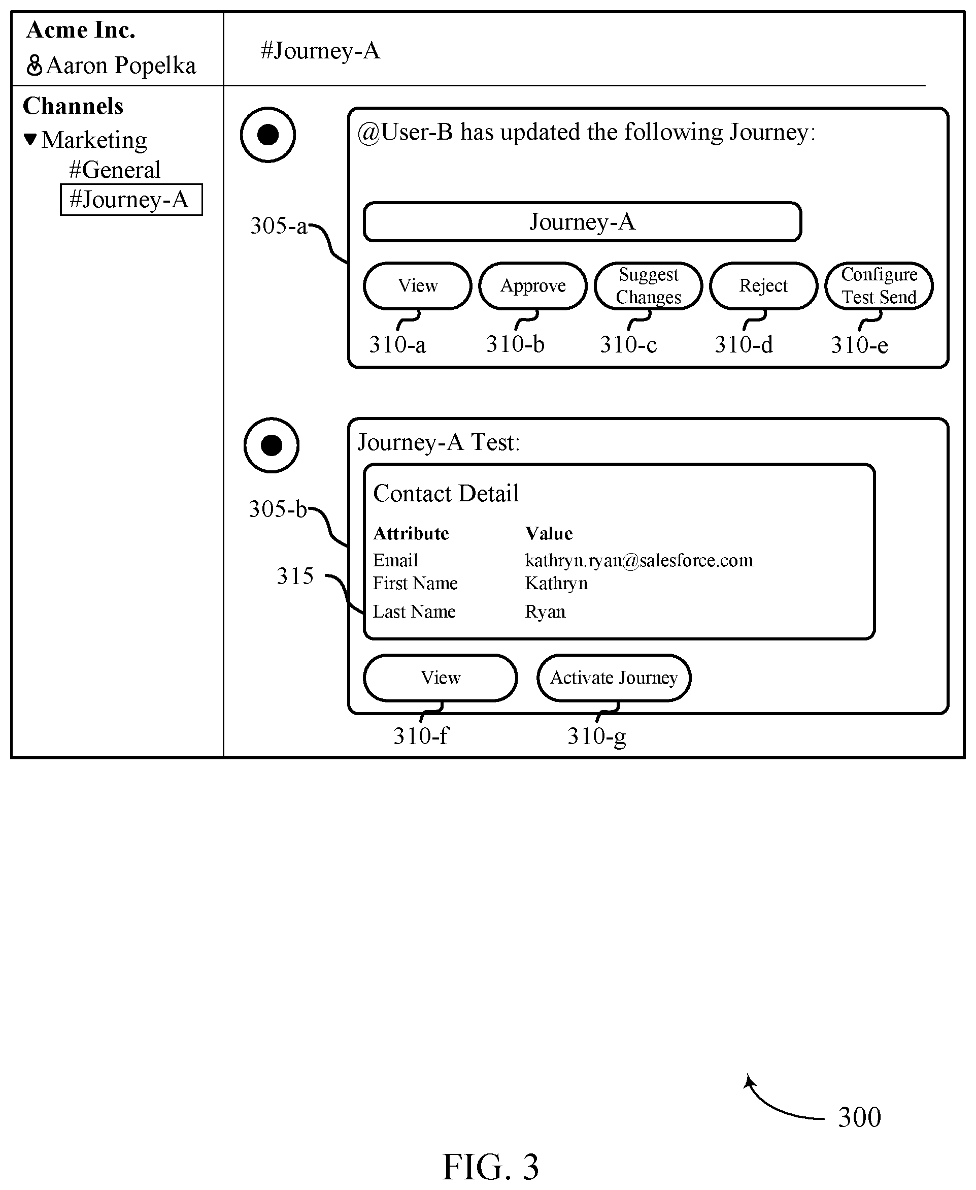 Patent US12309109 Figure 3 – Techniques for communication process flow approval management