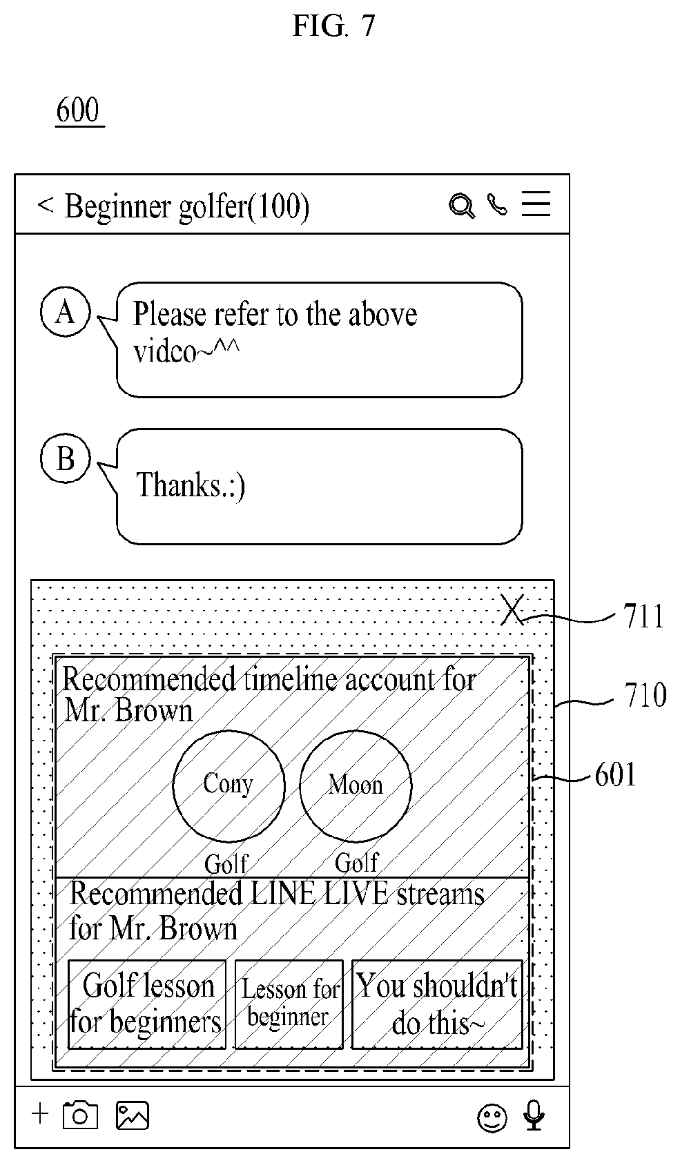 Patent US12309112 Figure 7 – Method, computer device, and non-transitory computer readable record medium to display content of interest
