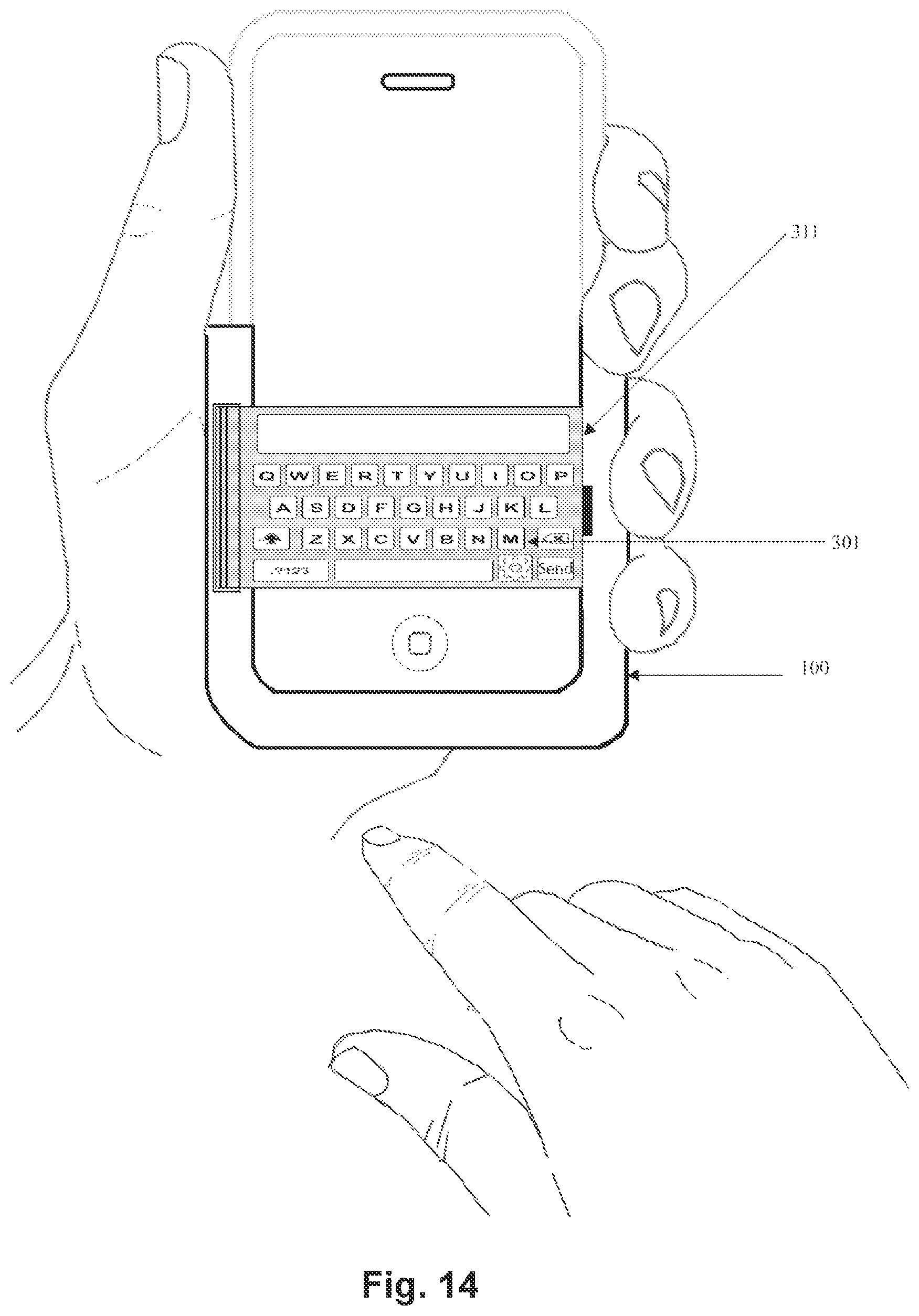 Patent US12309128 Figure 14 – Auxiliary device for an electronic communication device