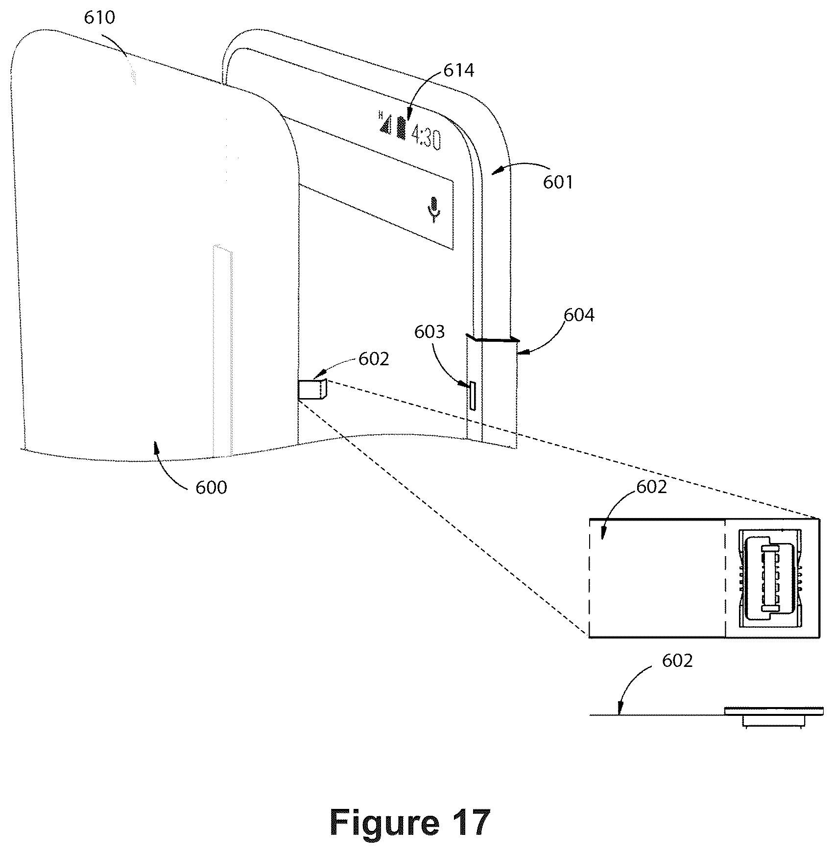 Patent US12309128 Figure 19 – Auxiliary device for an electronic communication device