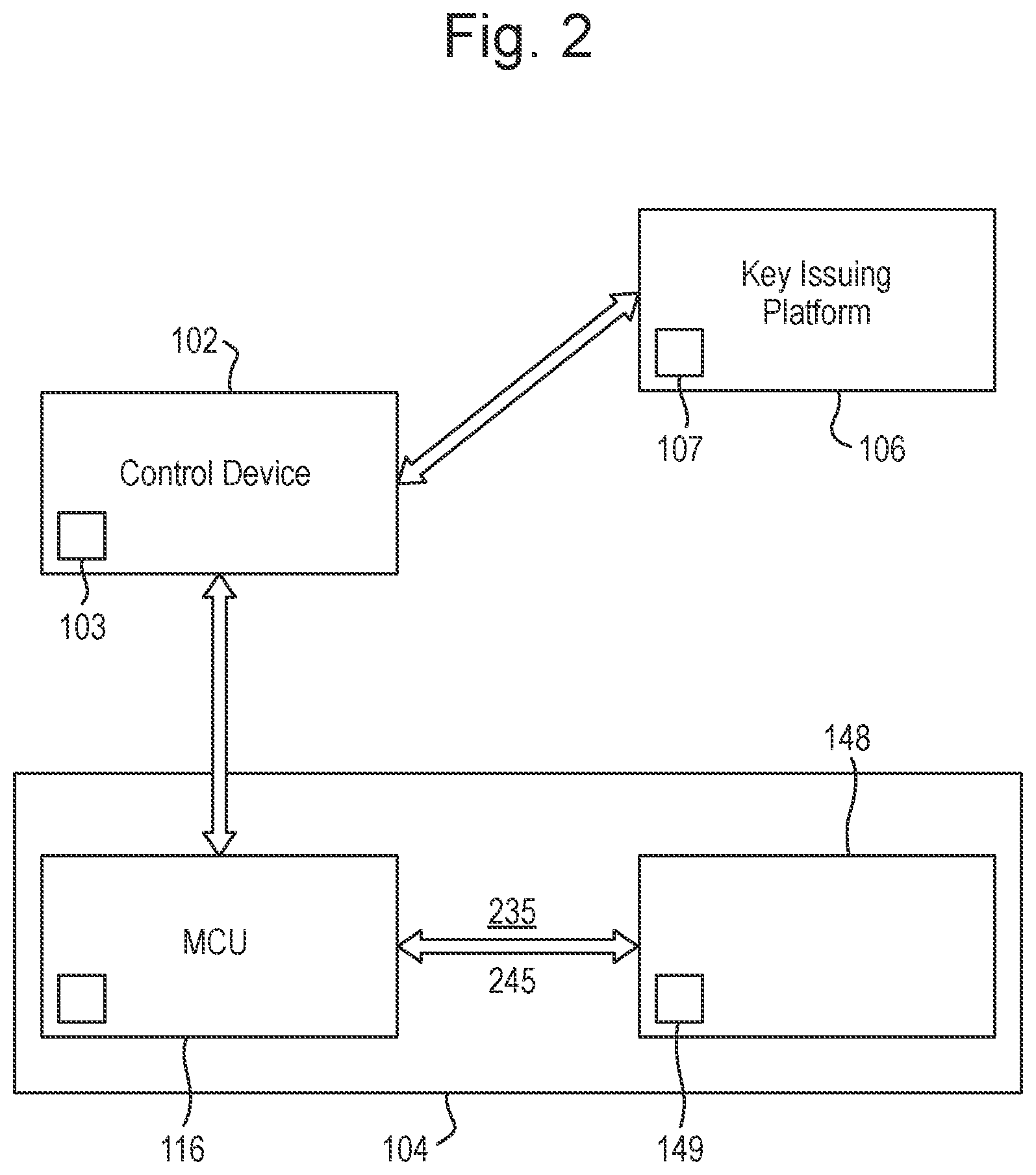 Patent US12309129 Figure 2 – Security module and method of secure communication