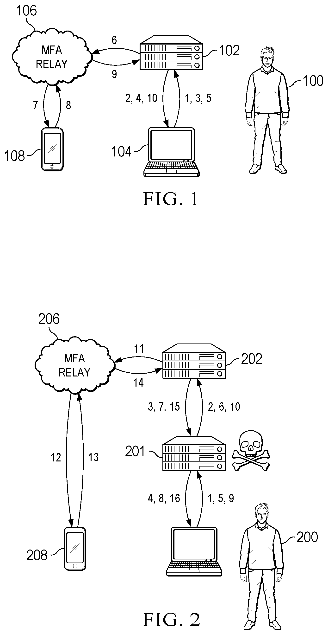 Patent US12309141 Figure 1 – Browser extensionless phish-proof multi-factor authentication (MFA)