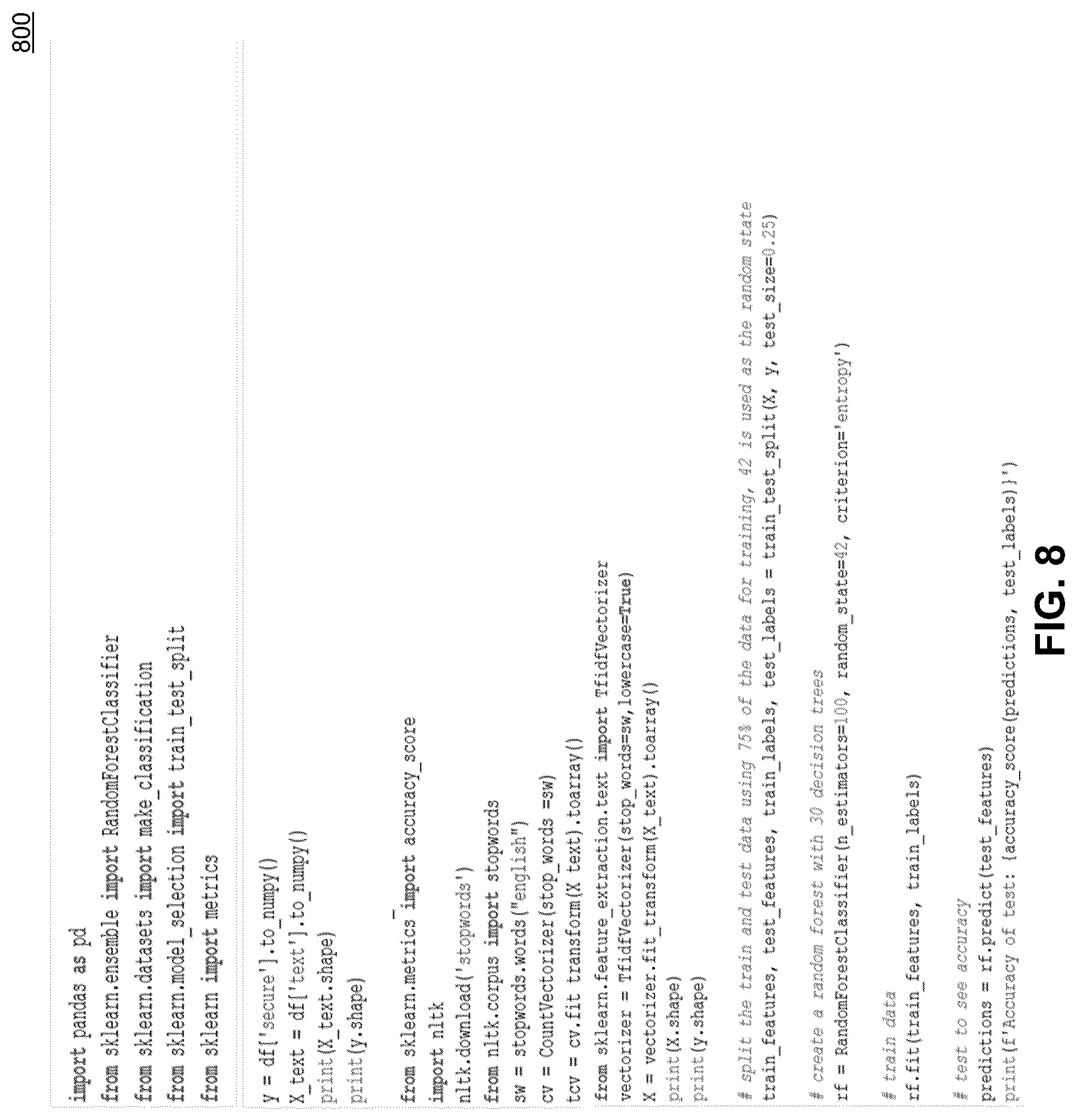 Patent US12309161 Figure 8 – Prediction of security levels for incoming data