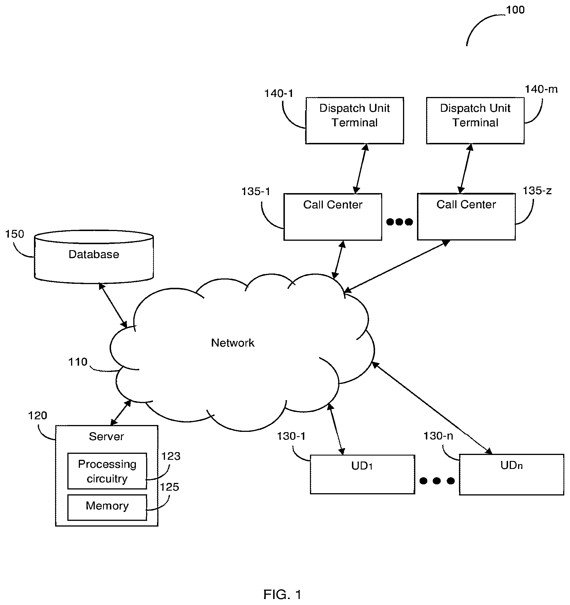 Patent US12309207 — System, method, and computer-readable medium for streaming real-time data from a user device — Figure 1