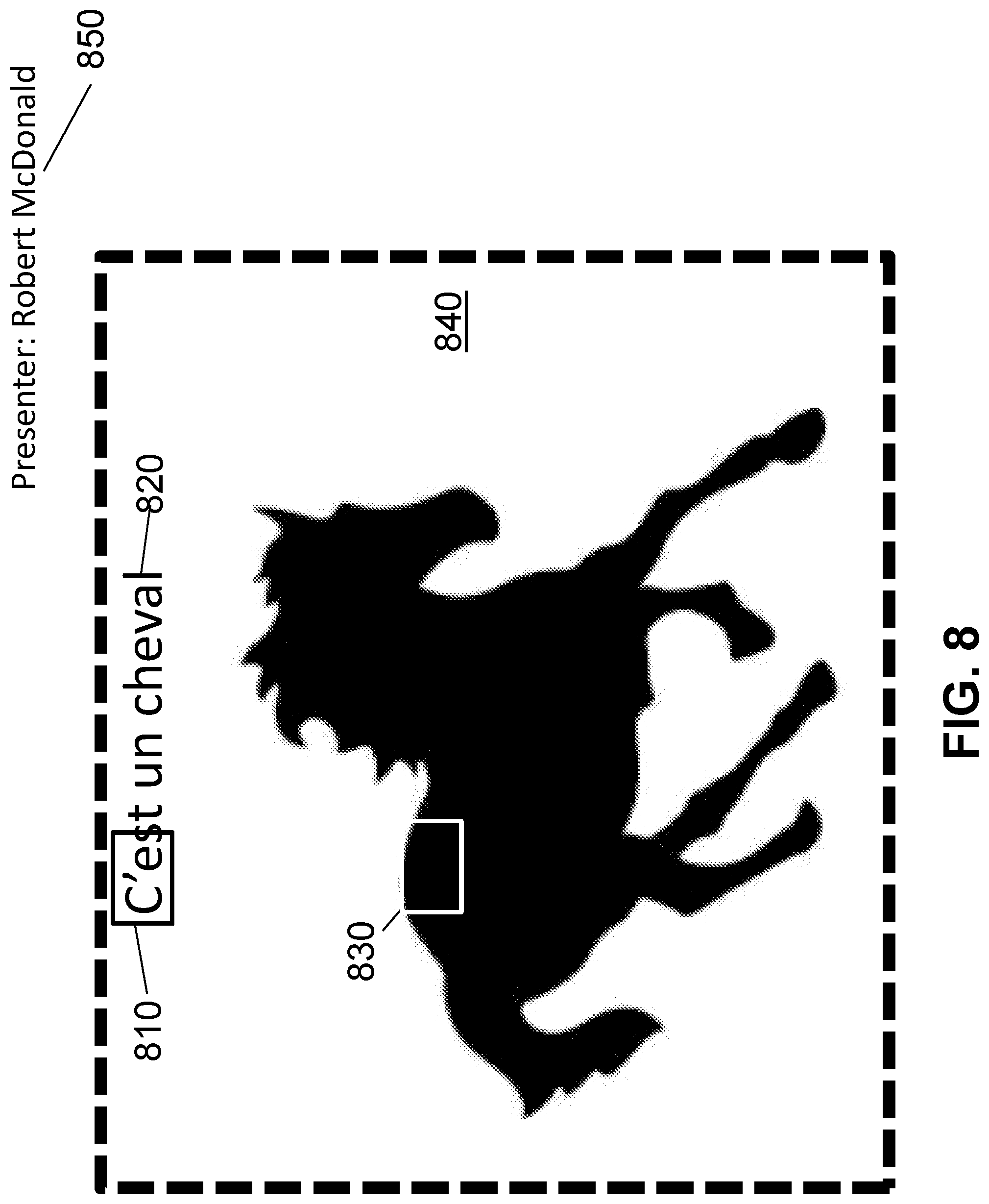 Patent US12309211 Figure 8 – Automatic image translation for virtual meetings