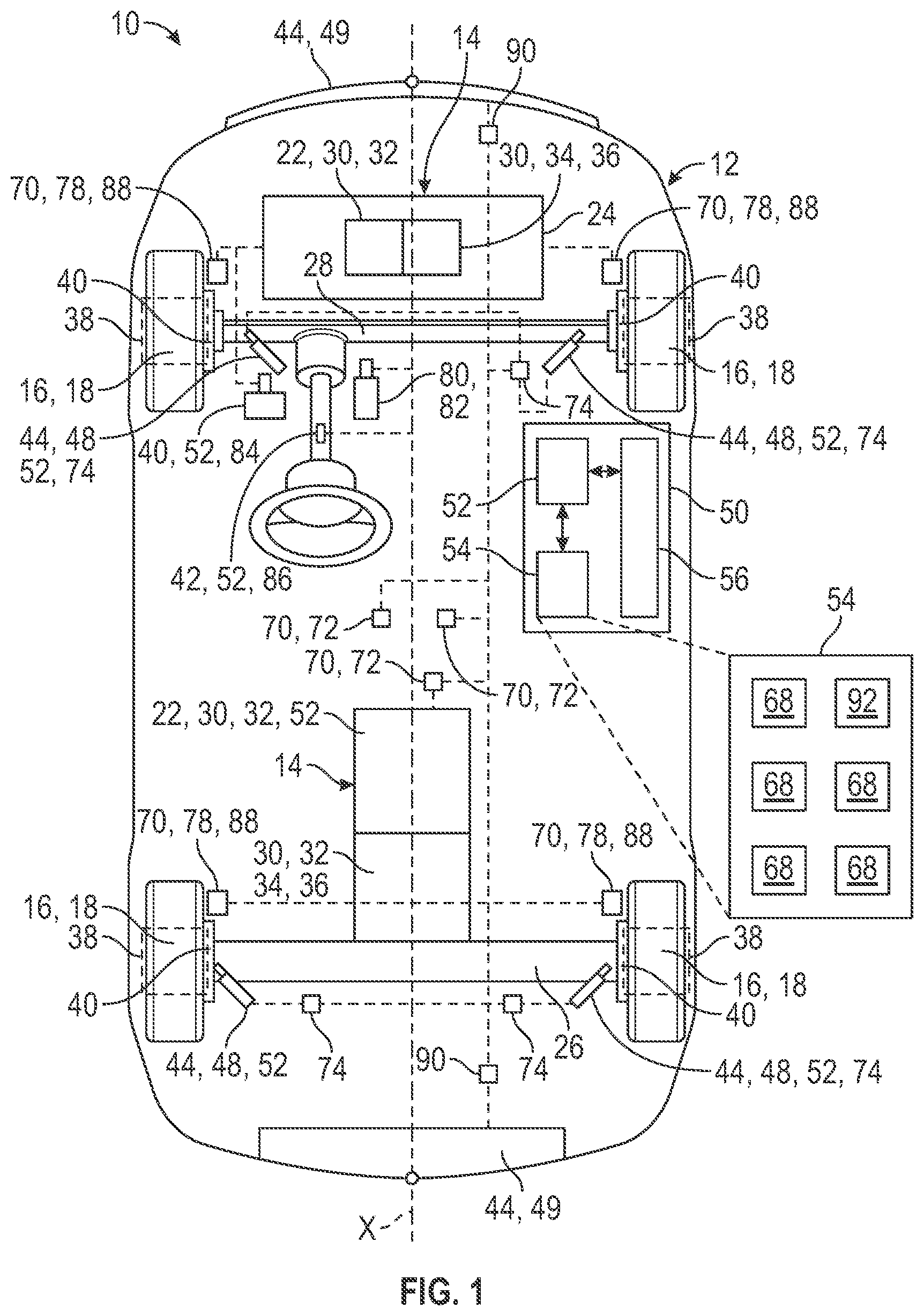 Patent US12309231 Figure 1 – Vehicle motion control performance enhancement using real-time data reliability and criticality assessments