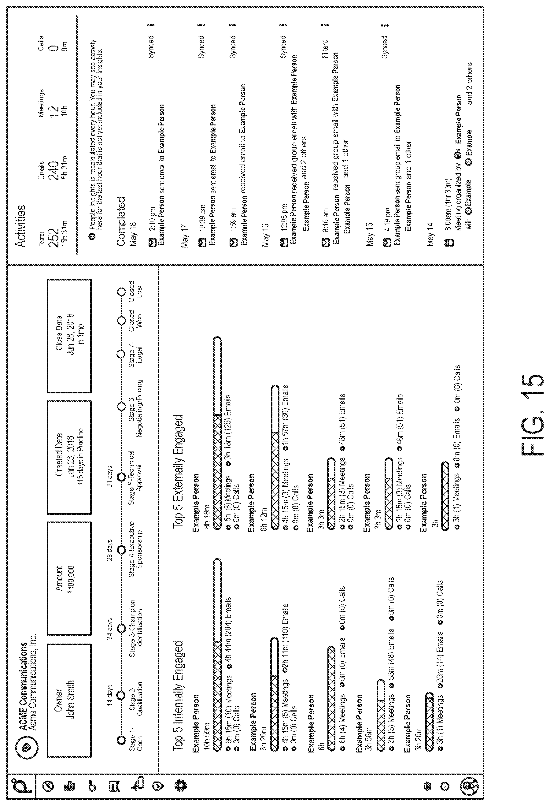 Patent US12309237 Figure 16 – Systems and methods for matching electronic activities directly to record objects of systems of record