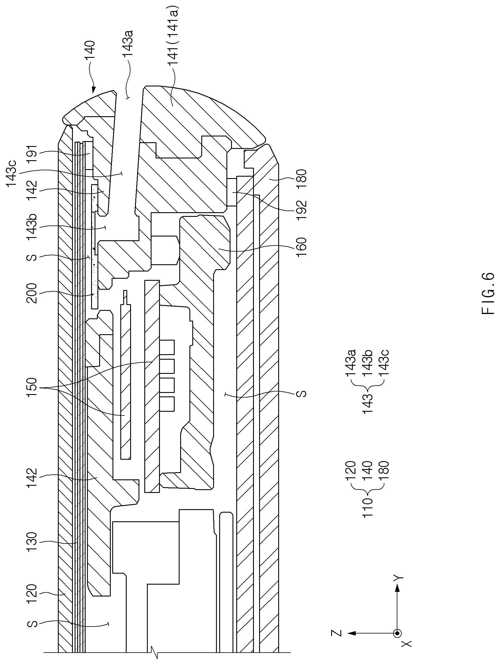 Patent US12309305 Figure 6 – Electronic device including waterproof structure