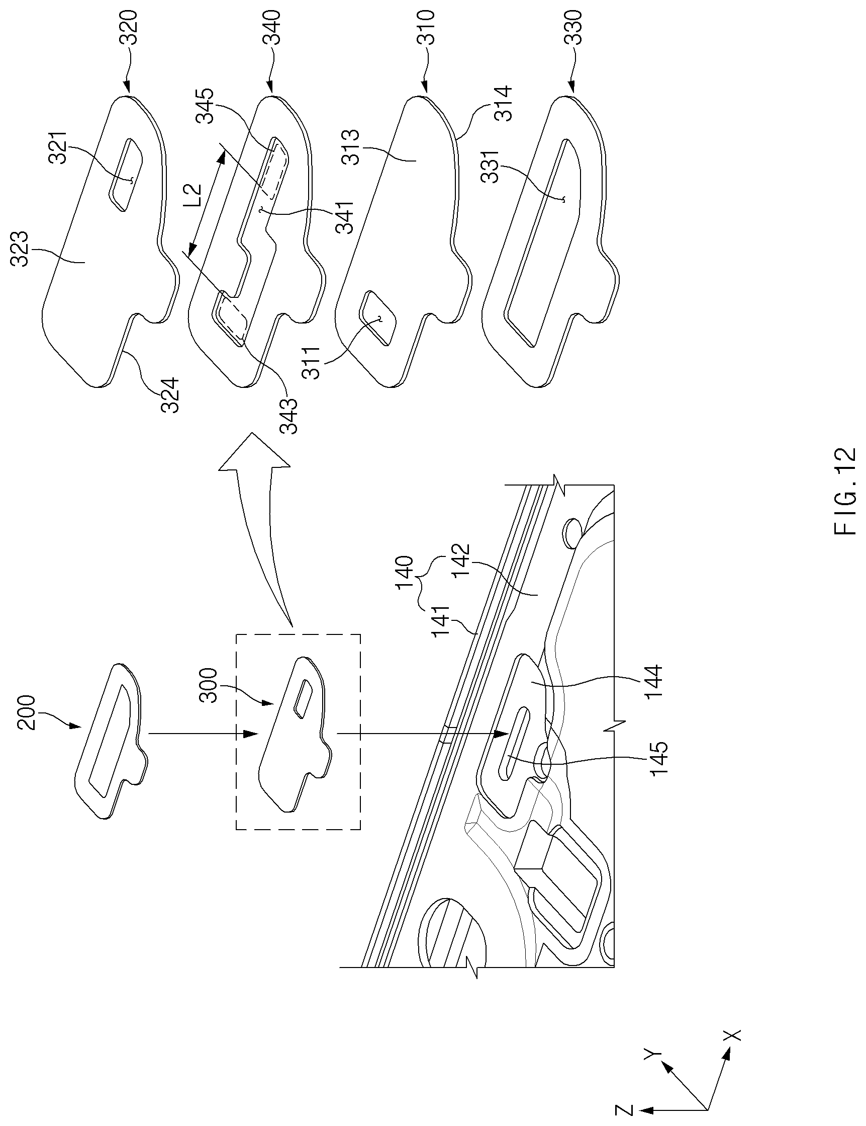 Patent US12309305 Figure 12 – Electronic device including waterproof structure