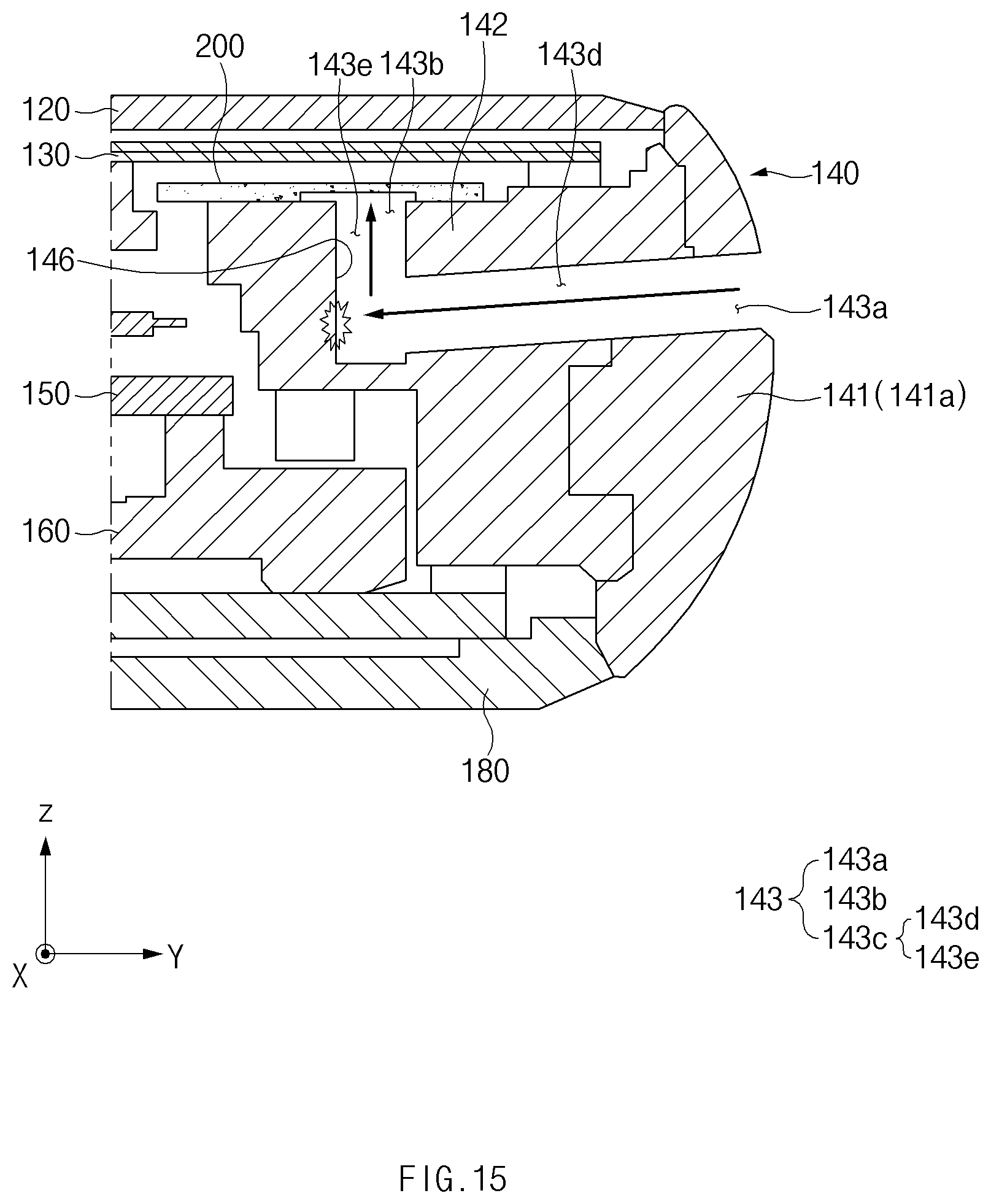 Patent US12309305 Figure 15 – Electronic device including waterproof structure