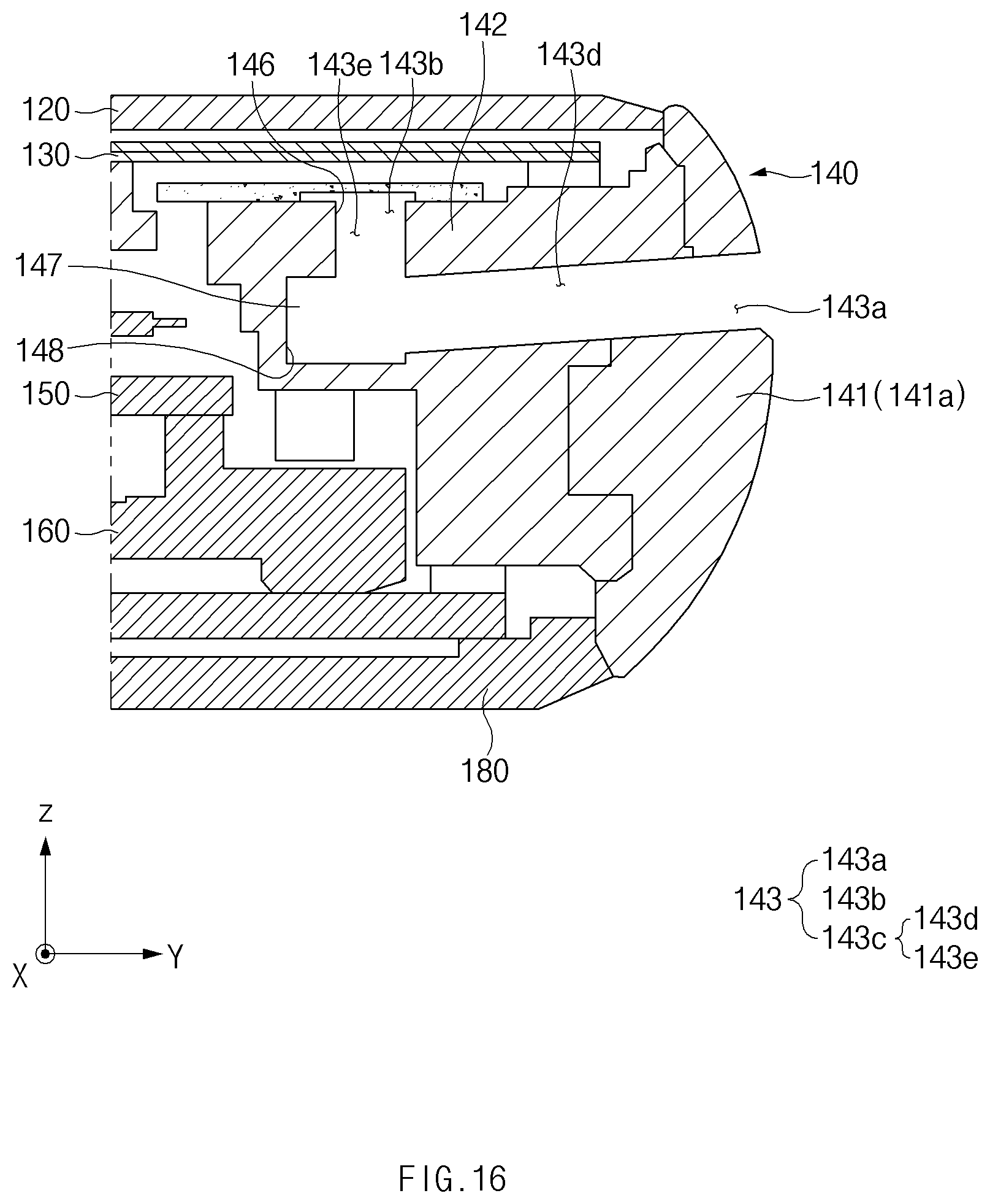 Patent US12309305 Figure 16 – Electronic device including waterproof structure
