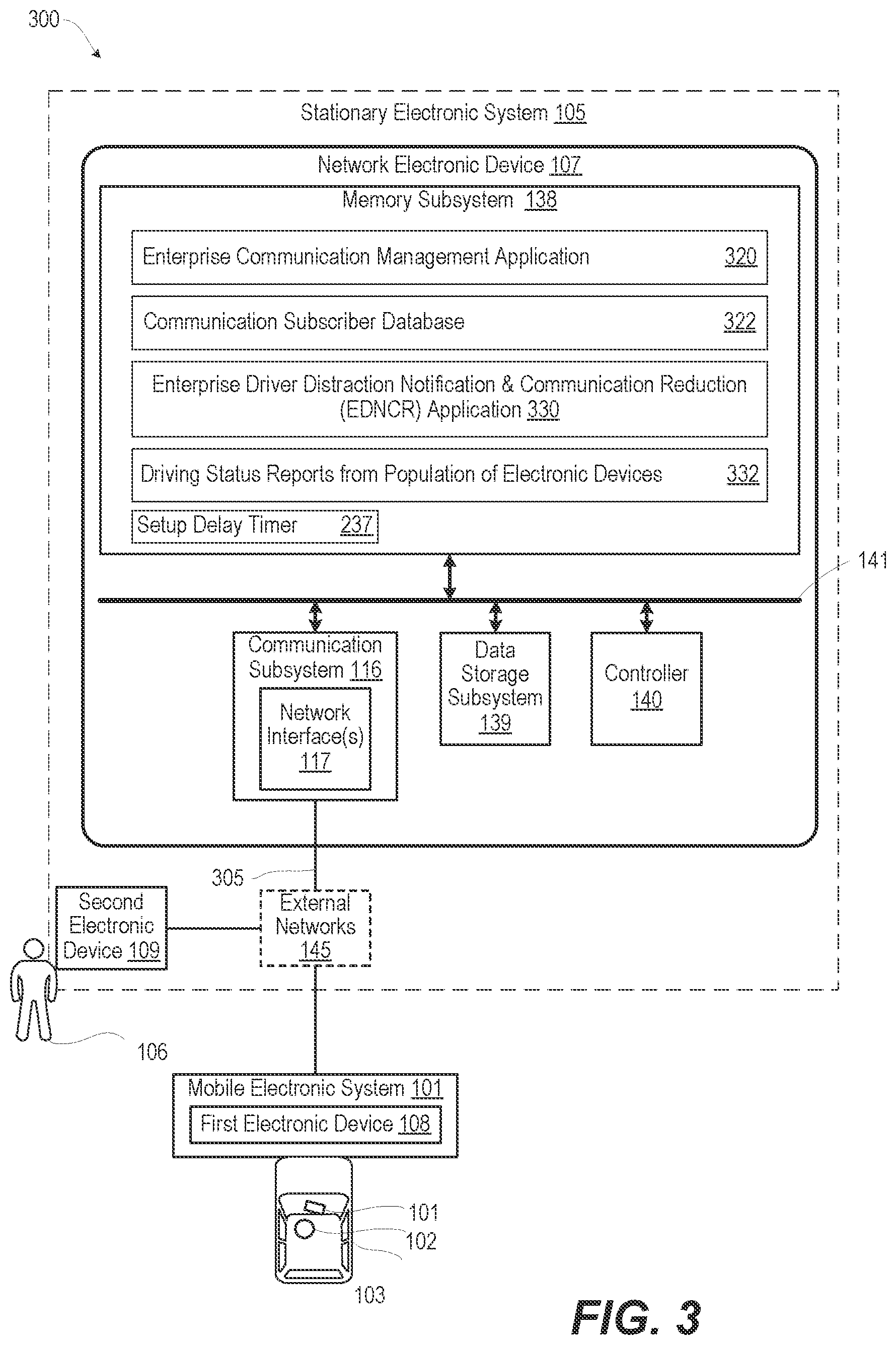 Patent US12309310 Figure 3 – Reducing distractions caused by a communication session with a remote device that is used during driving