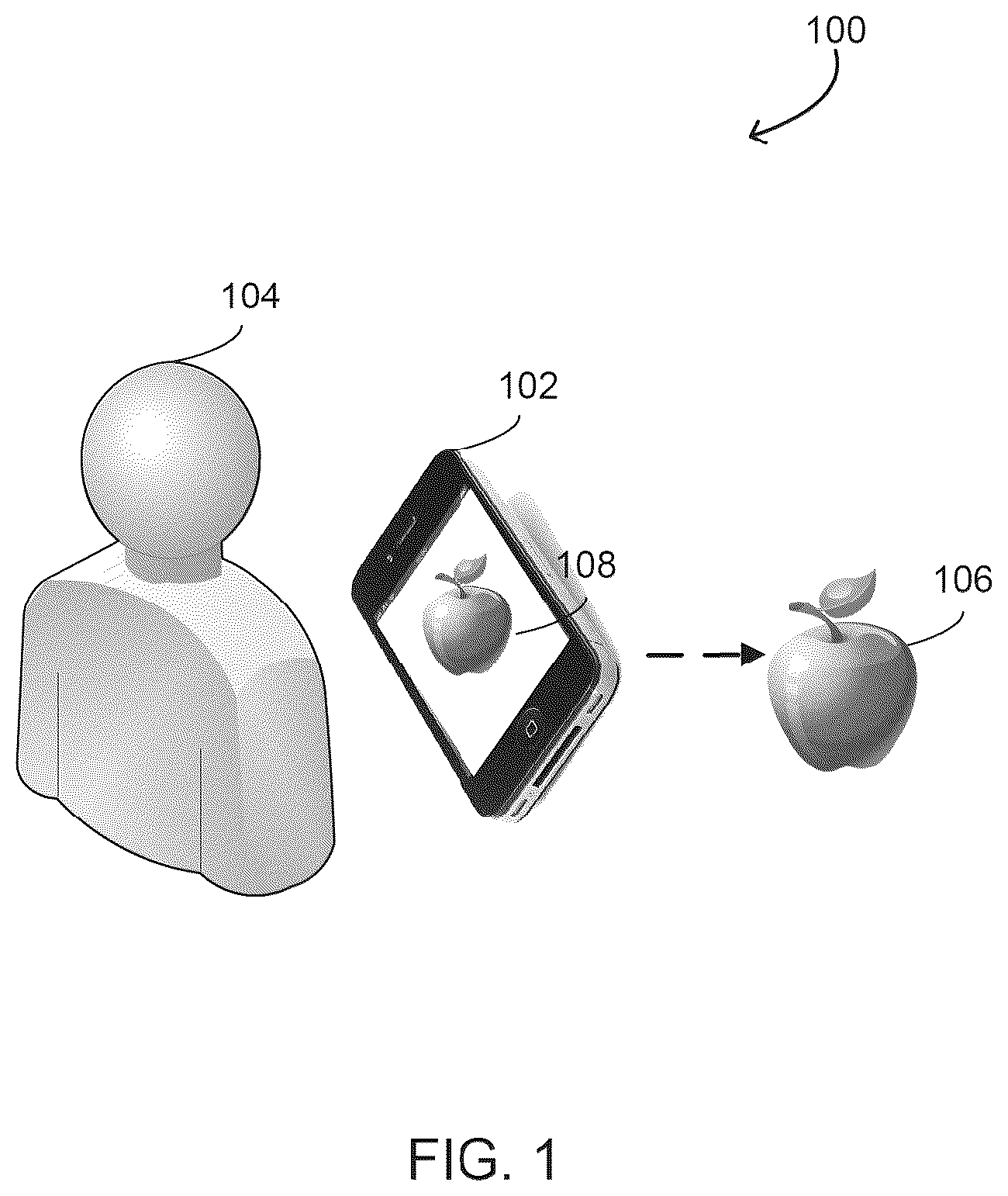 Patent US12309333 — Method and apparatus for scanning and printing a 3D object — Figure 1