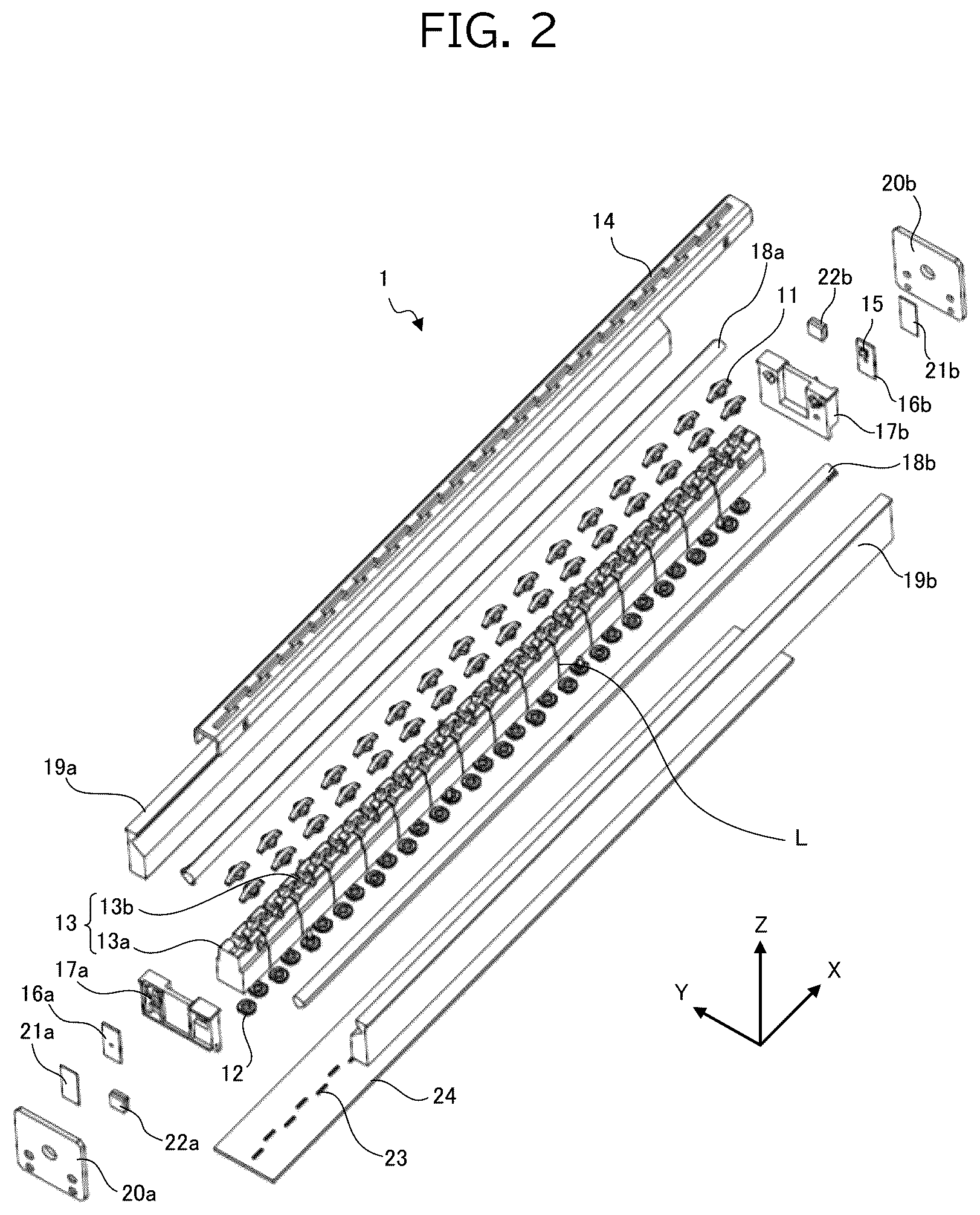 Patent US12309334 Figure 2 – Image-reading device comprising a plurality of optical components arranged along the scanning direction and housing components arranged to have a first clearance therebetween, board components arranged to have a second clearance therebetween and the first clearance and the second clearance are arranged to be staggered in the scanning direction