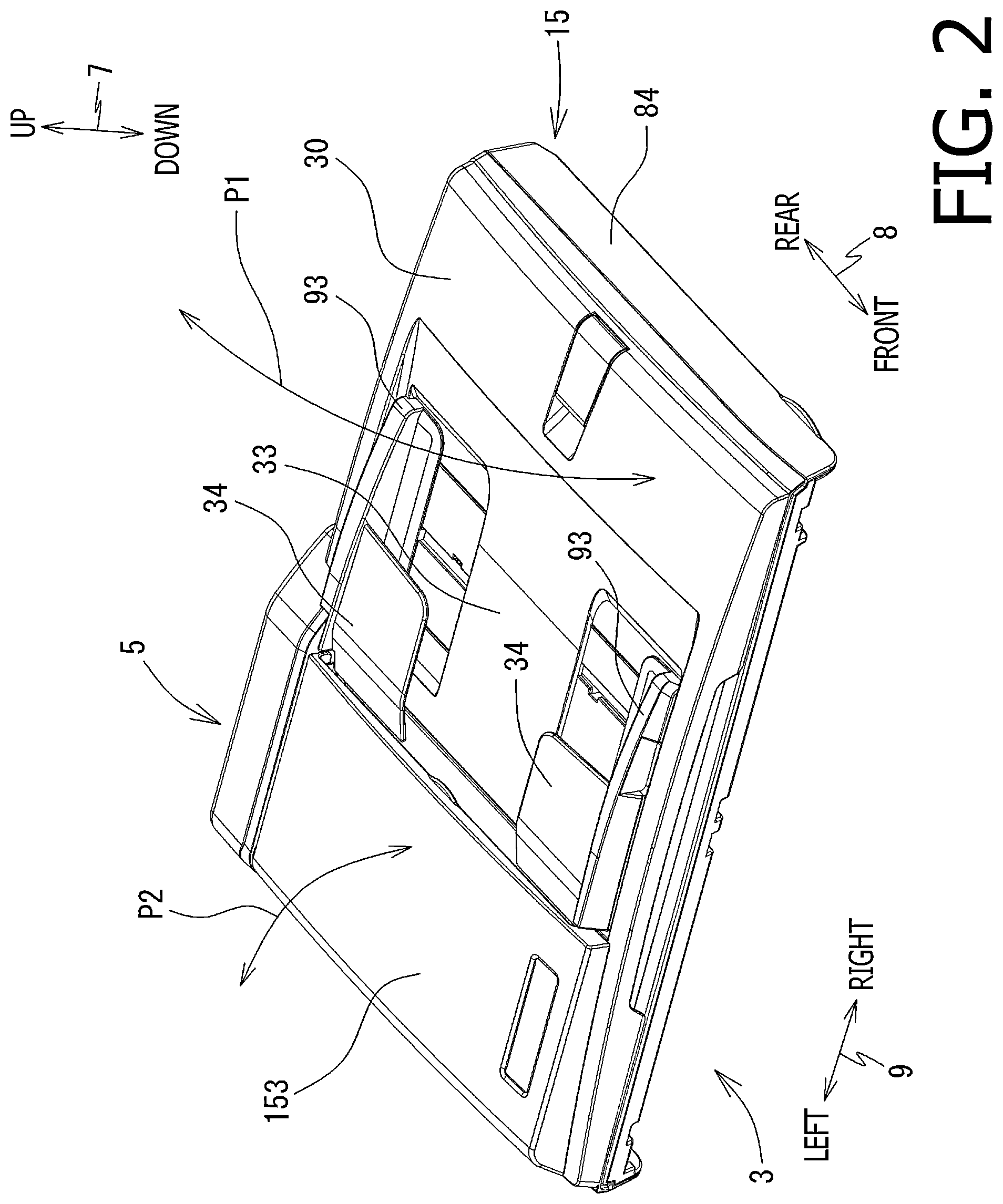 Patent US12309335 Figure 2 – Reading apparatus with sensors located at different positions along a conveyer path