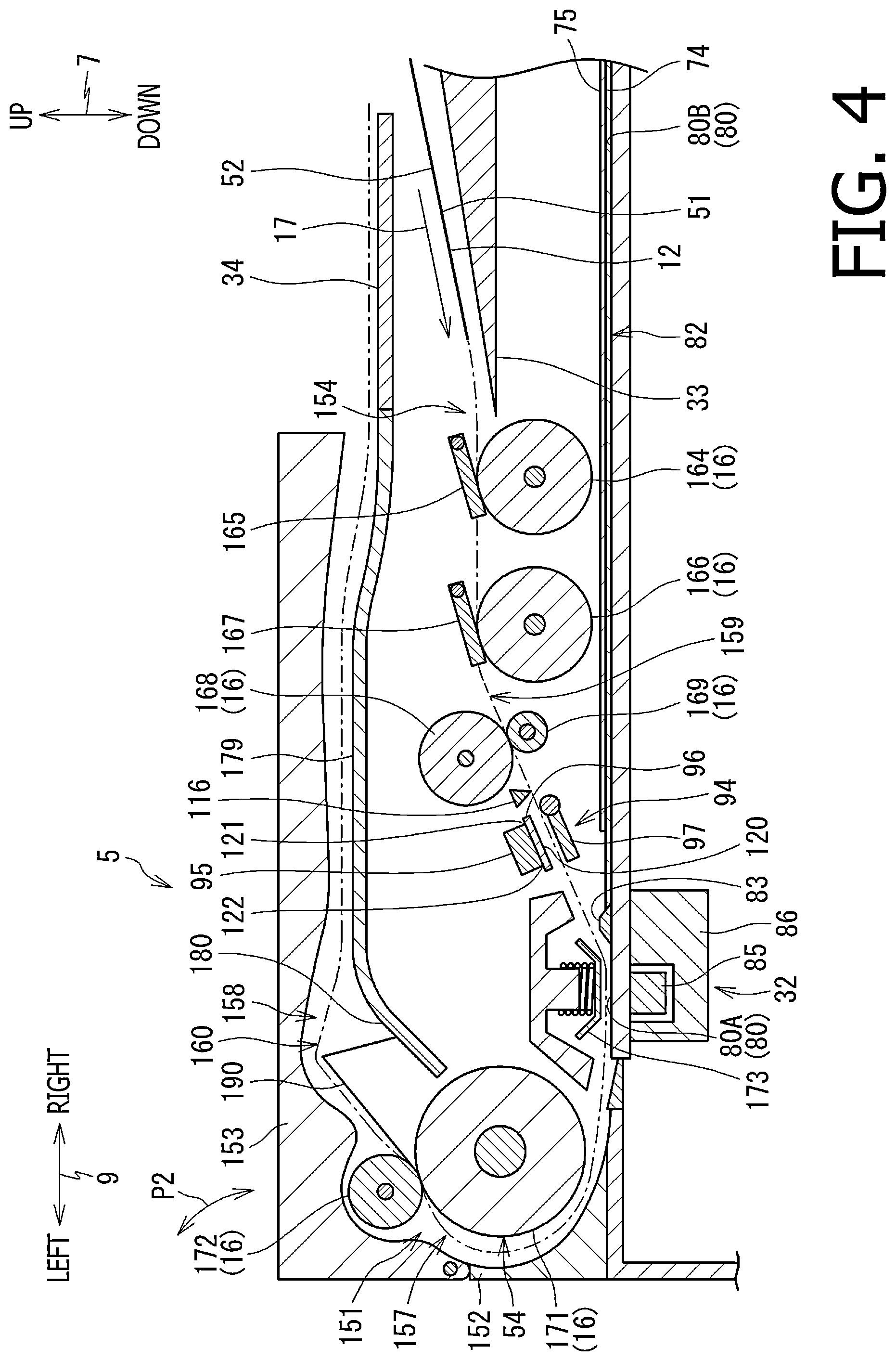 Patent US12309335 Figure 4 – Reading apparatus with sensors located at different positions along a conveyer path