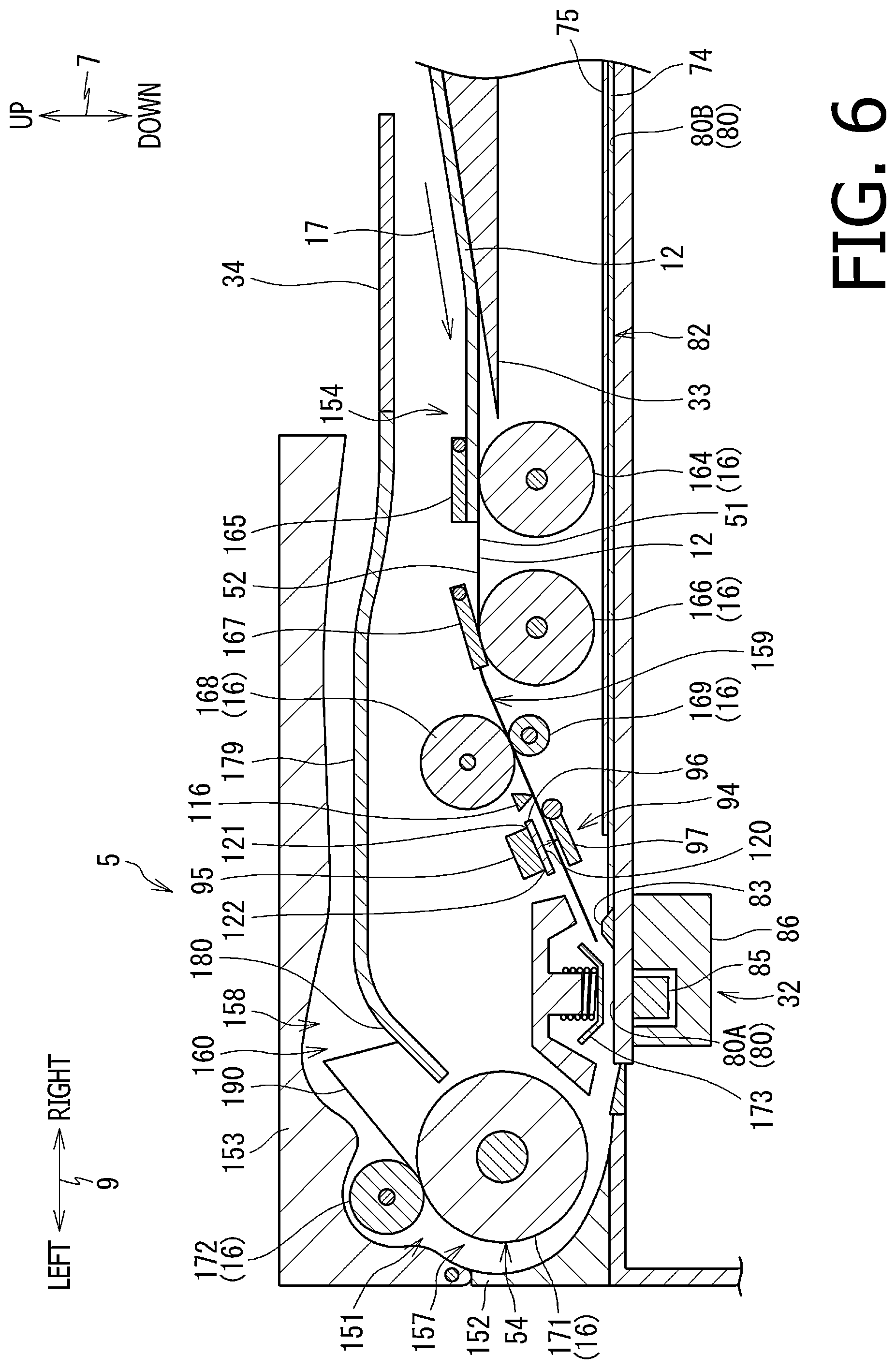 Patent US12309335 Figure 6 – Reading apparatus with sensors located at different positions along a conveyer path