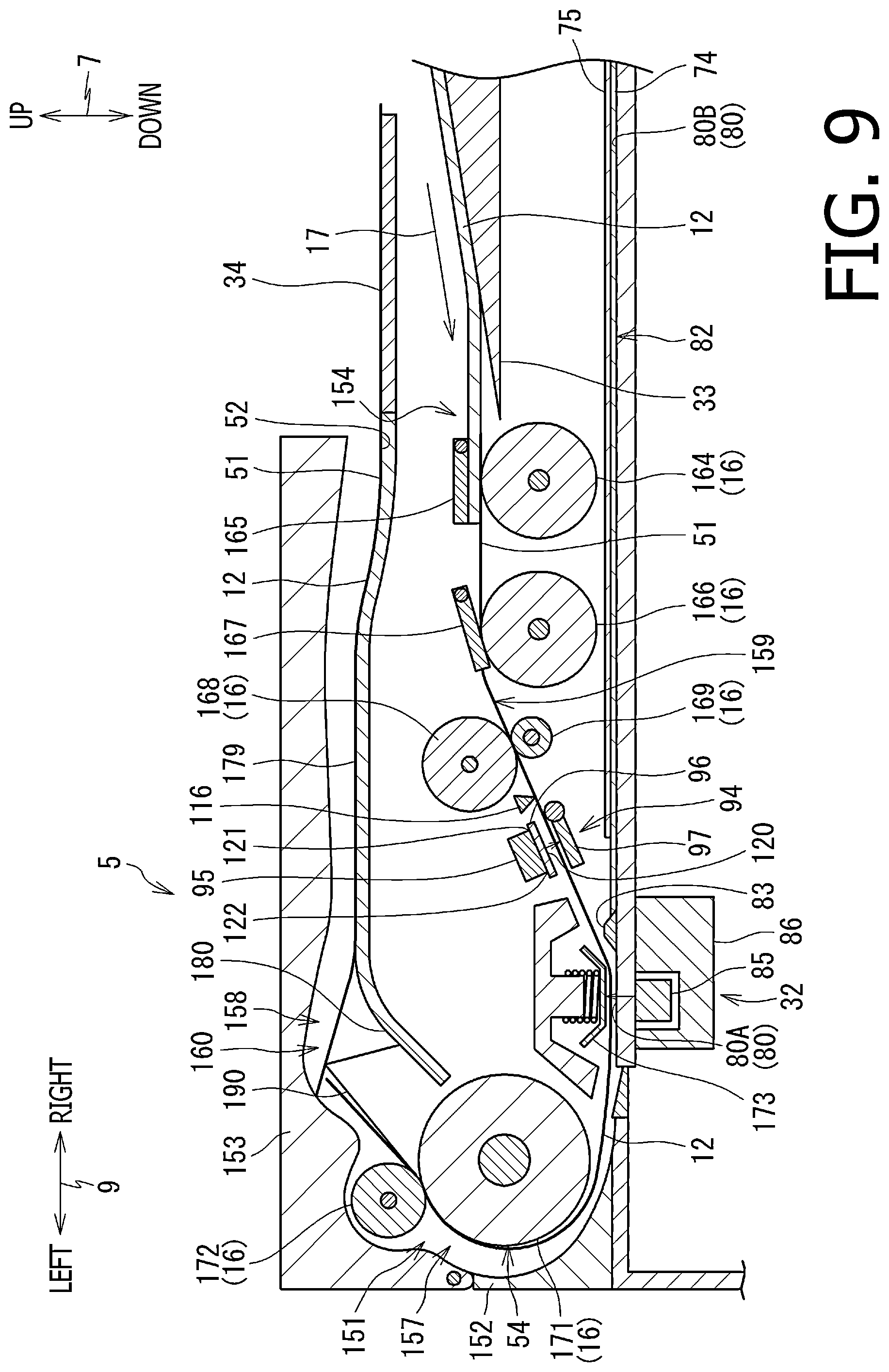 Patent US12309335 Figure 9 – Reading apparatus with sensors located at different positions along a conveyer path