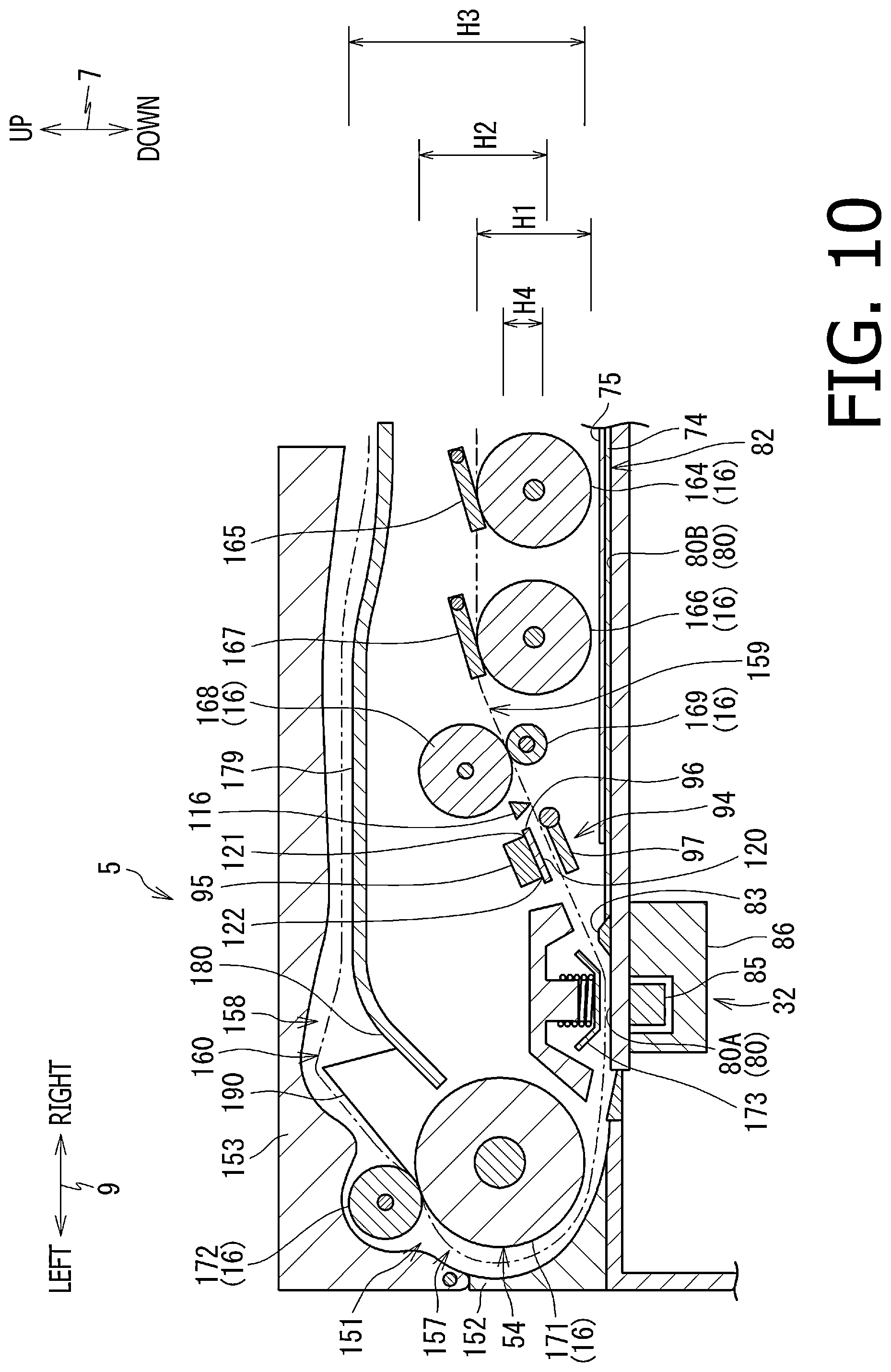Patent US12309335 Figure 10 – Reading apparatus with sensors located at different positions along a conveyer path