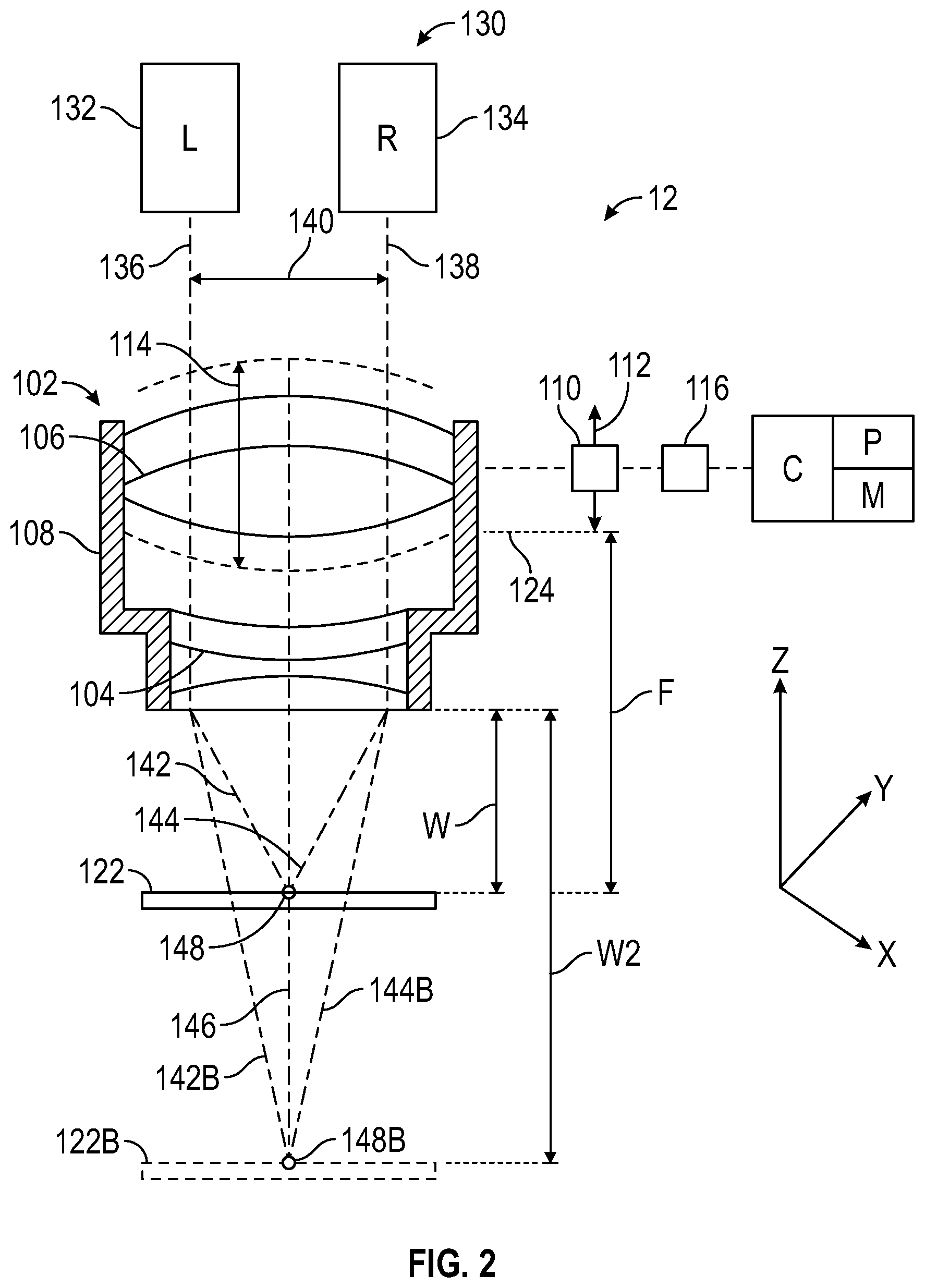 Patent US12309349 Figure 2 – Stereoscopic imaging platform with disparity and sharpness control automatic focusing mode