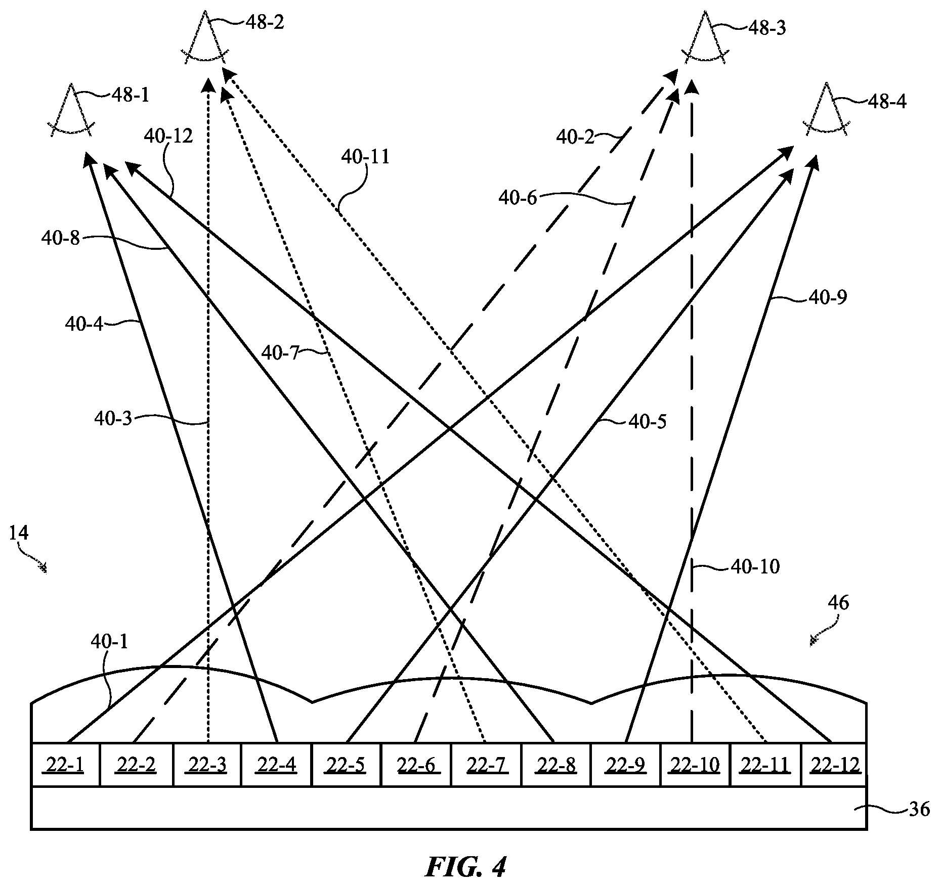 Patent US12309351 Figure 4 – Pixel arrangements for electronic device displays