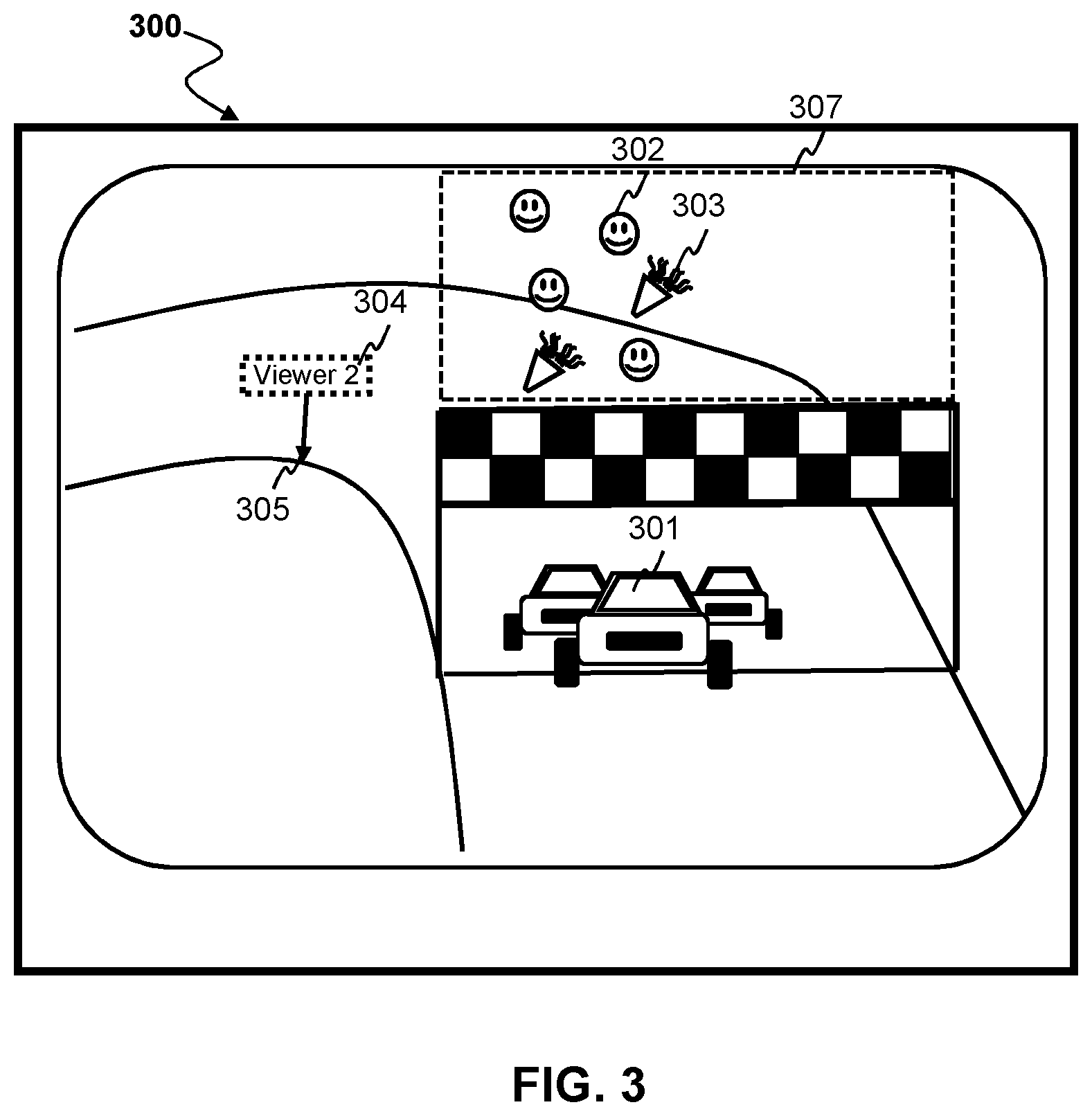 Patent US12309437 Figure 3 – Enhanced screen share for online computer applications