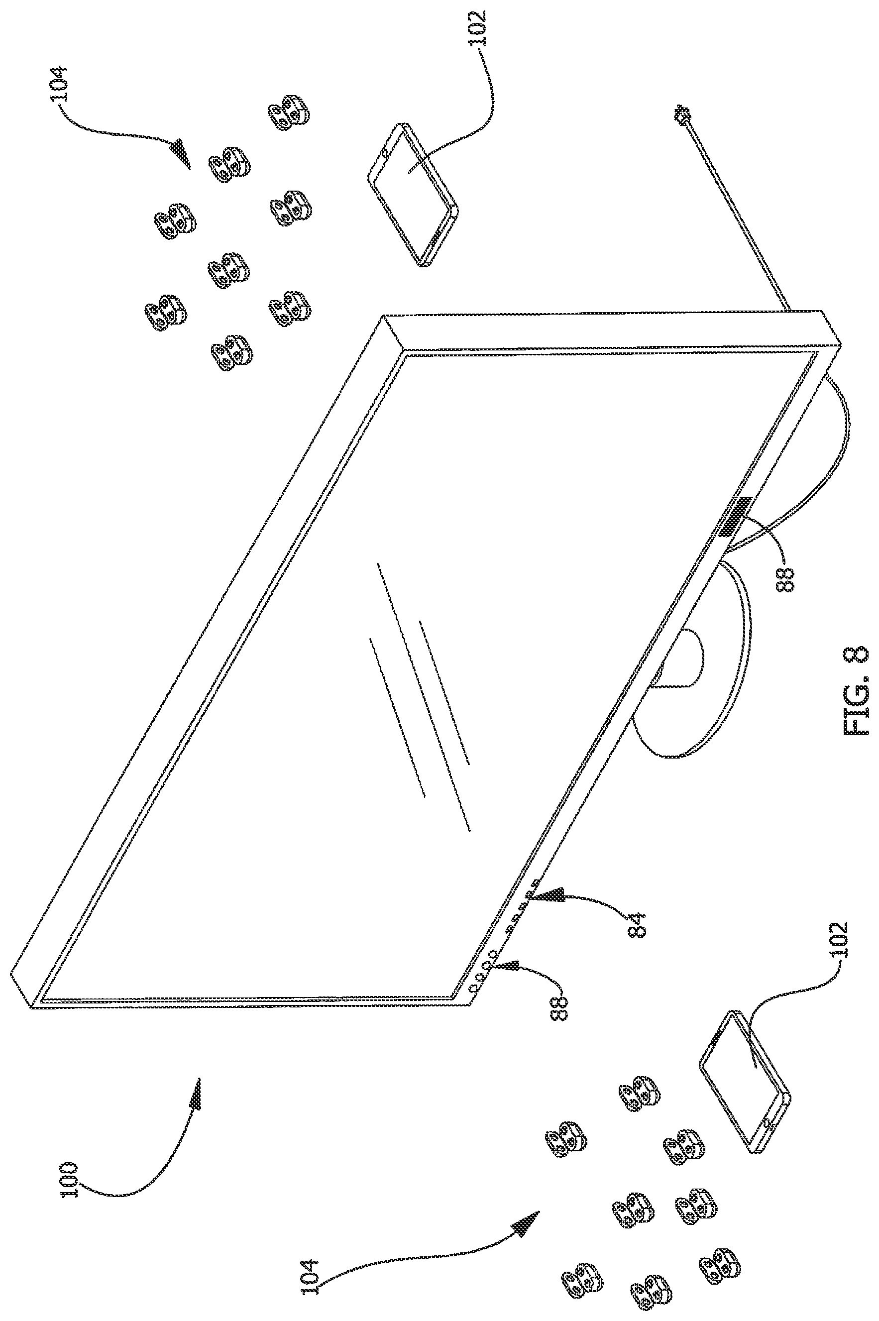 Patent US12309445 Figure 8 – Double sided monitor device