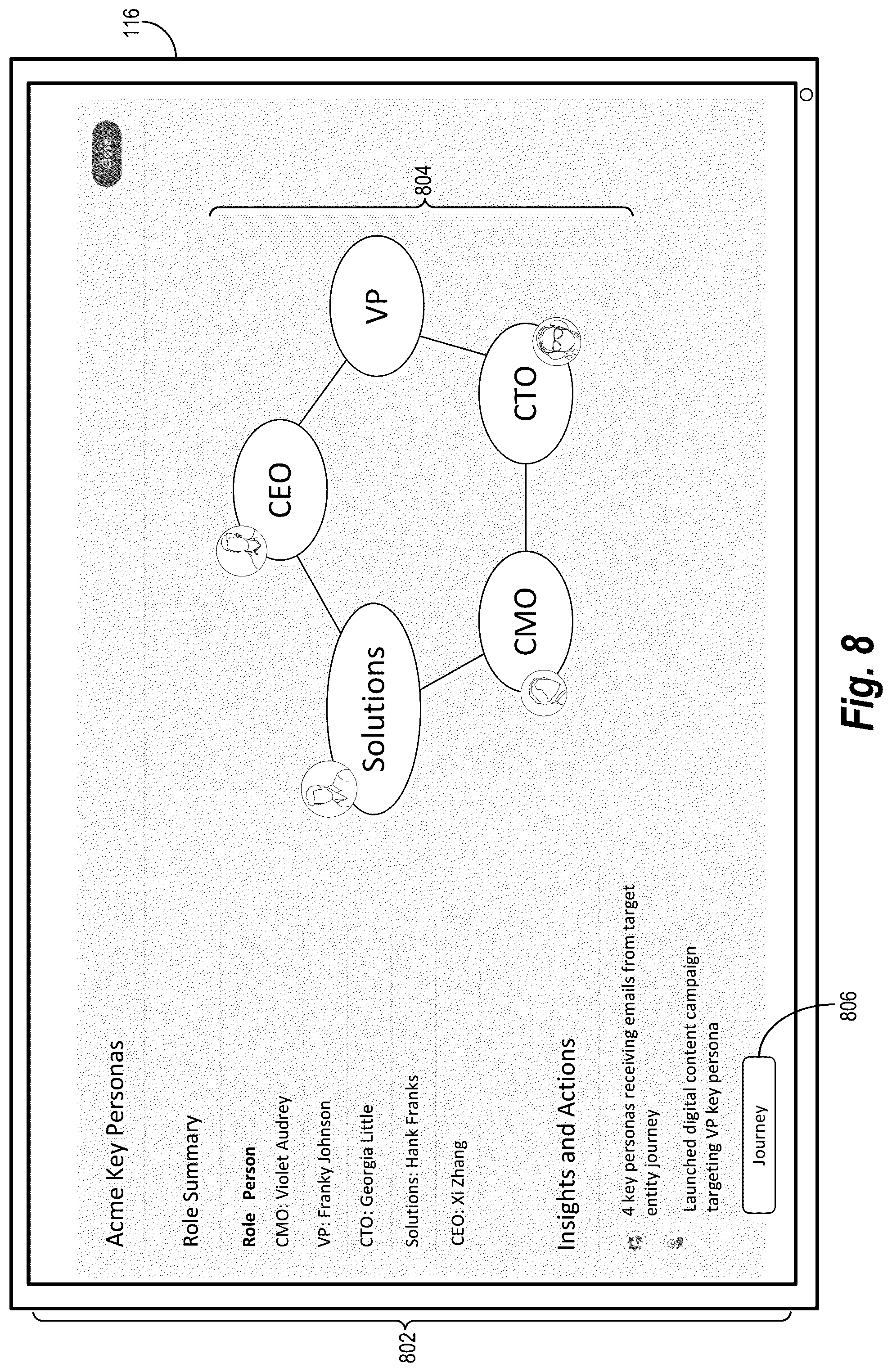 Patent US12309456 Figure 8 – Artificial intelligence approaches for predicting conversion activity probability scores and key personas for target entities