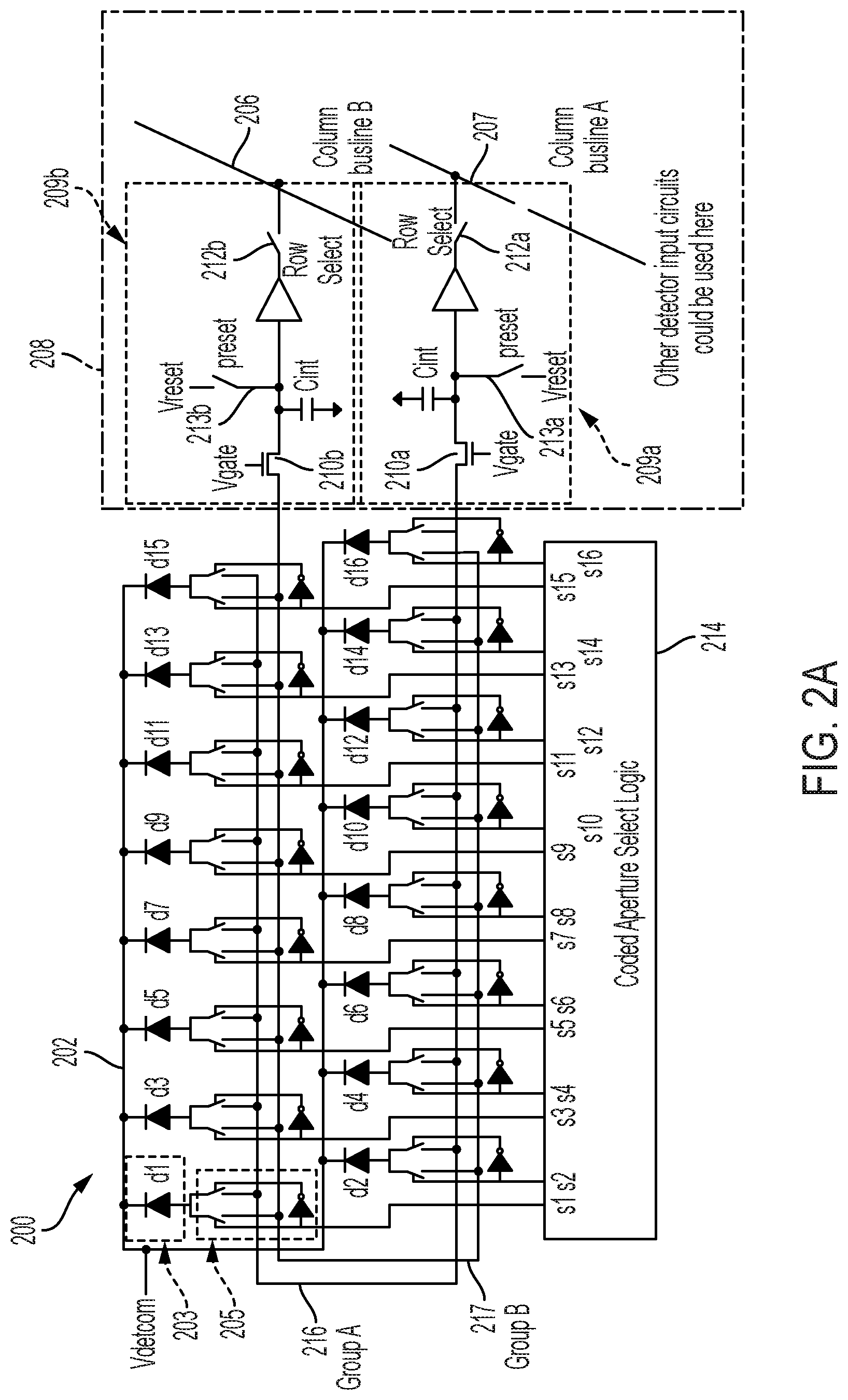 Patent US12309511 Figure 2 – Coded aperture focal plane array using all detectors