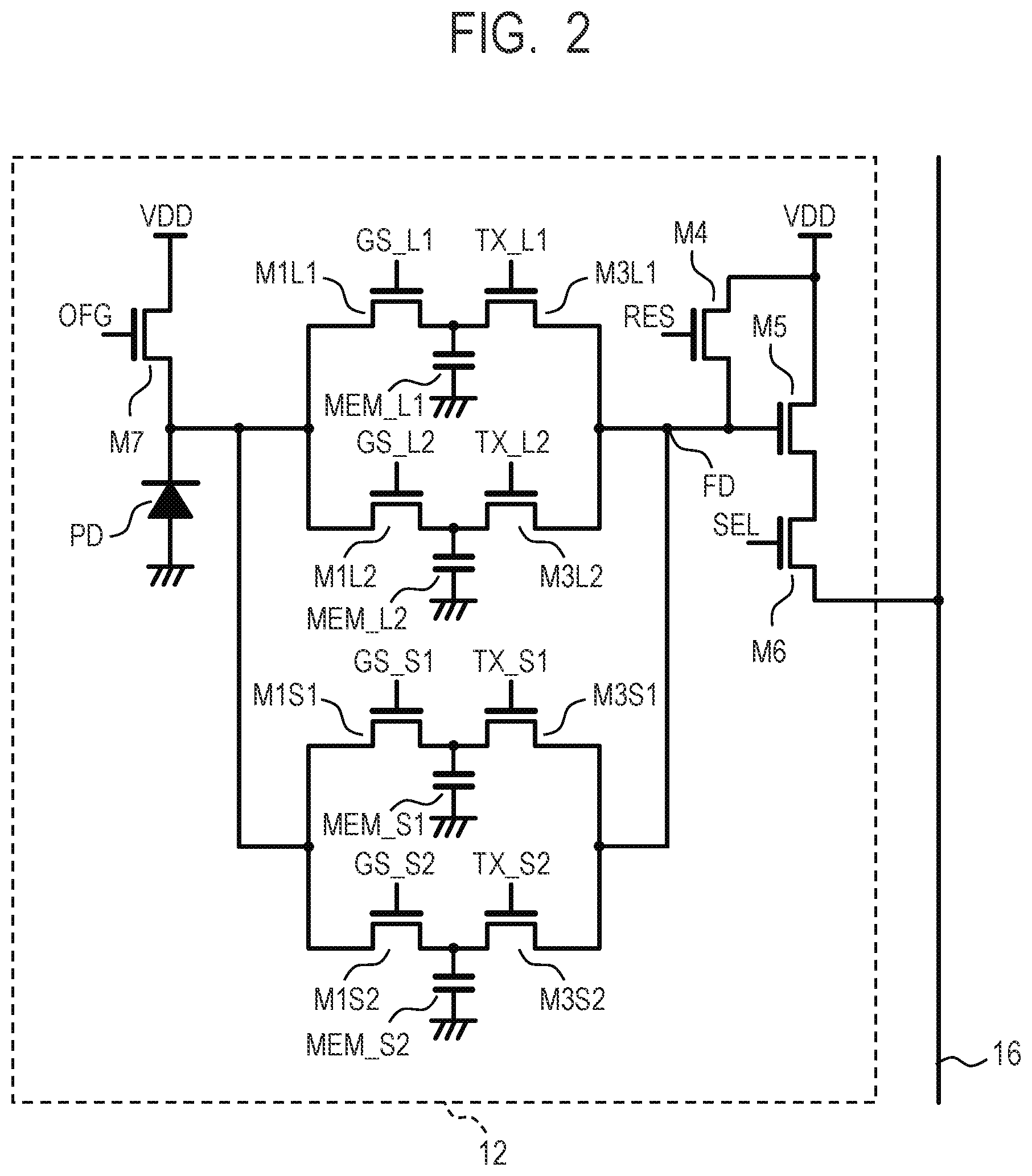 Patent US12309514 Figure 2 – Photoelectric conversion device and method of driving photoelectric conversion device