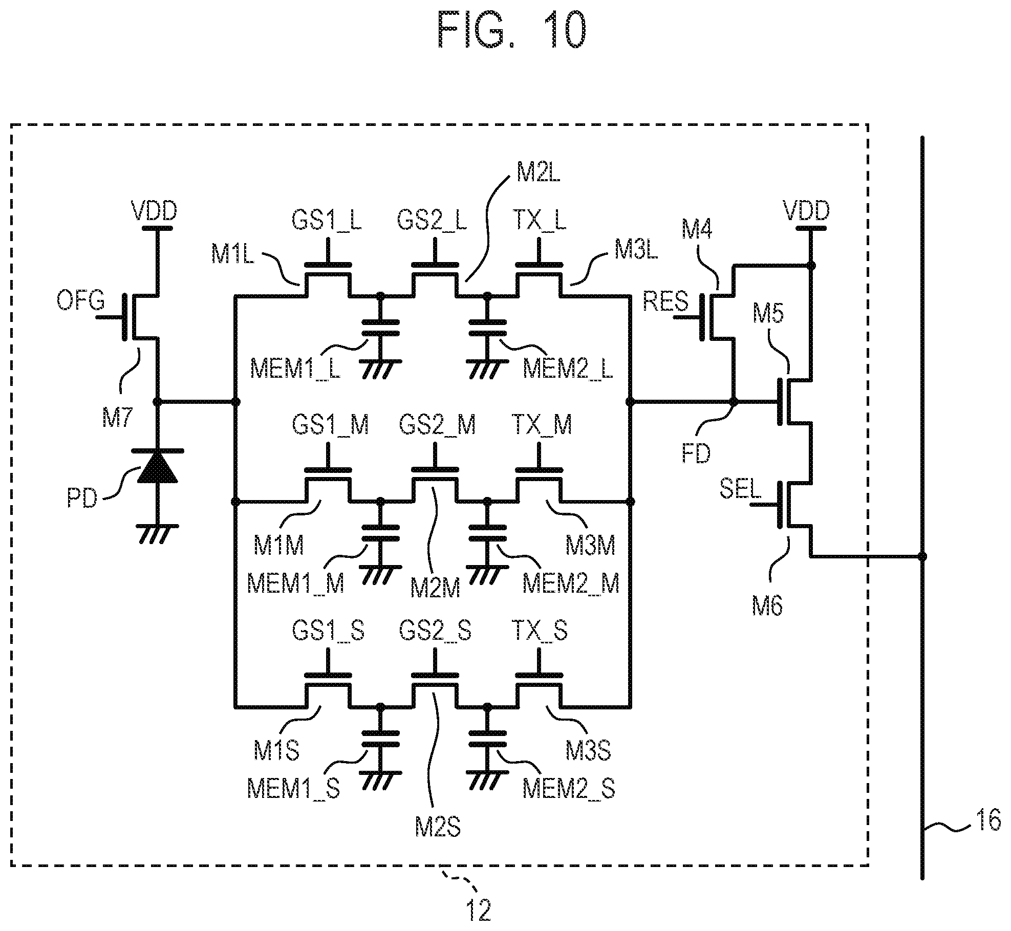 Patent US12309514 Figure 10 – Photoelectric conversion device and method of driving photoelectric conversion device