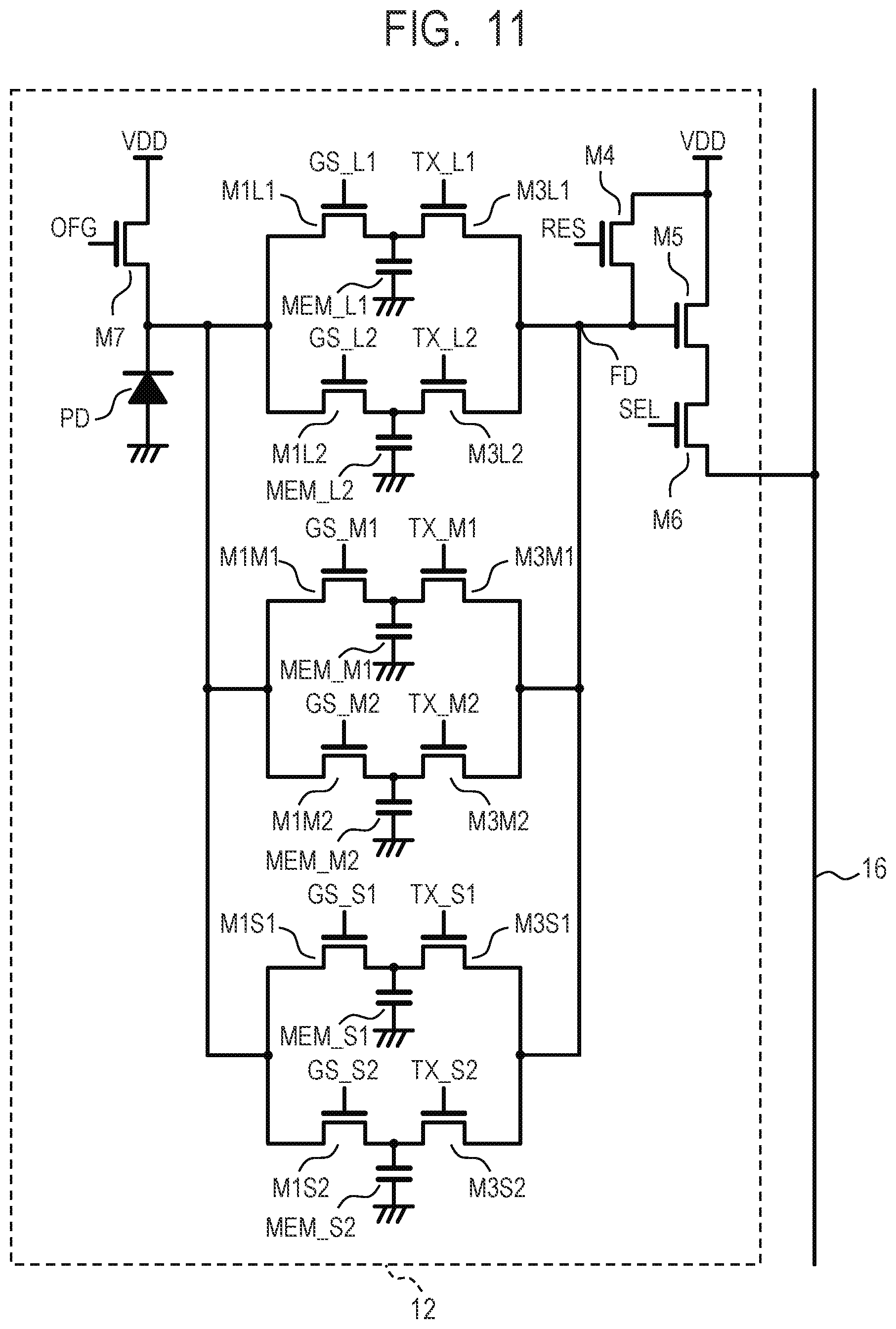 Patent US12309514 Figure 11 – Photoelectric conversion device and method of driving photoelectric conversion device