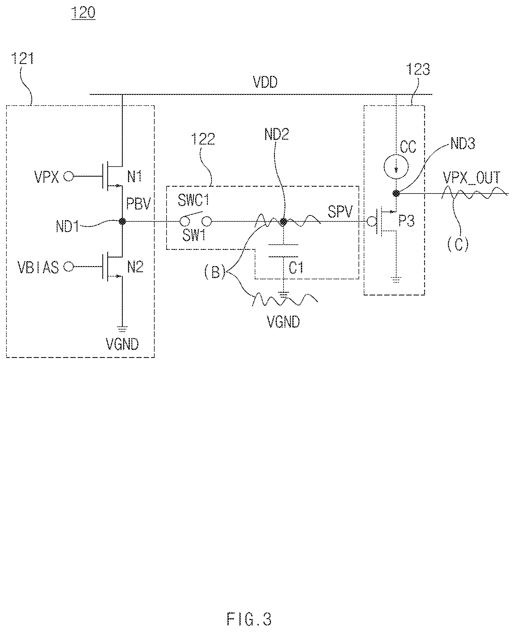 Patent US12309519 Figure 3 – Readout circuit for reducing noise in analog-to-digital converters and image sensing device including the same