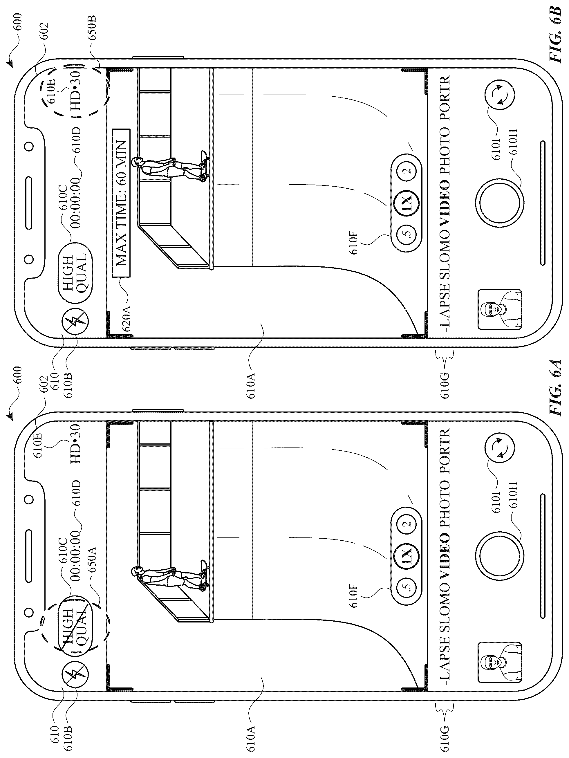 Patent US12309525 Figure 9 – Camera user interface with recording space management