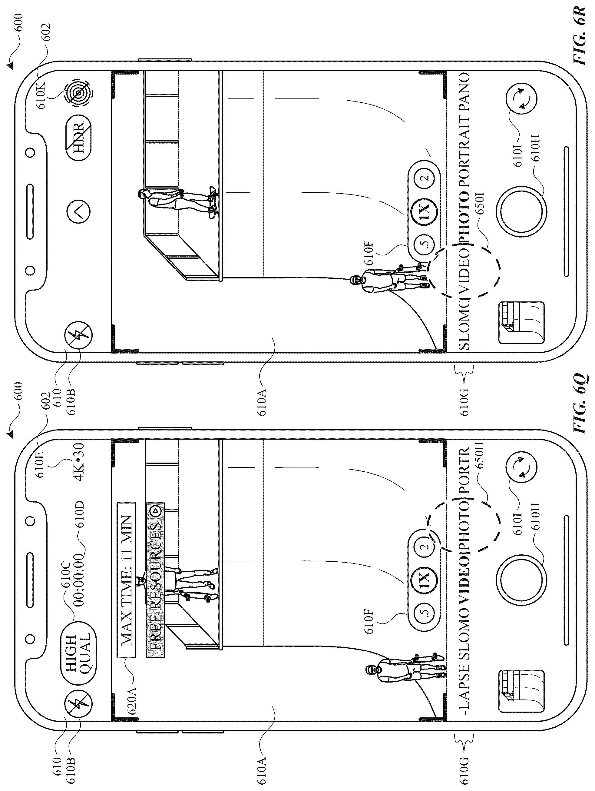 Patent US12309525 Figure 17 – Camera user interface with recording space management