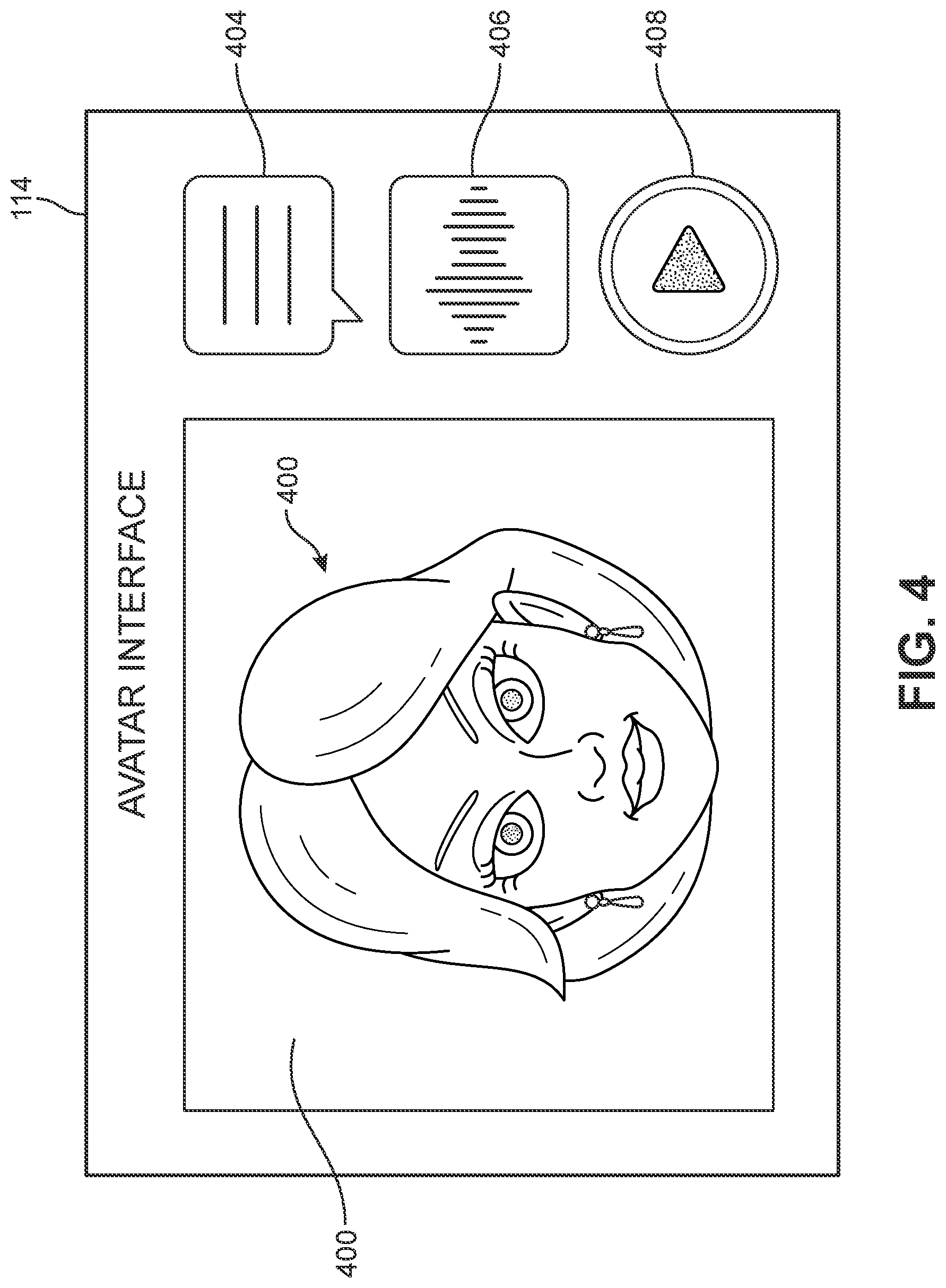 Patent US12309529 Figure 4 – System and method for an interactive digitally rendered avatar of a subject person