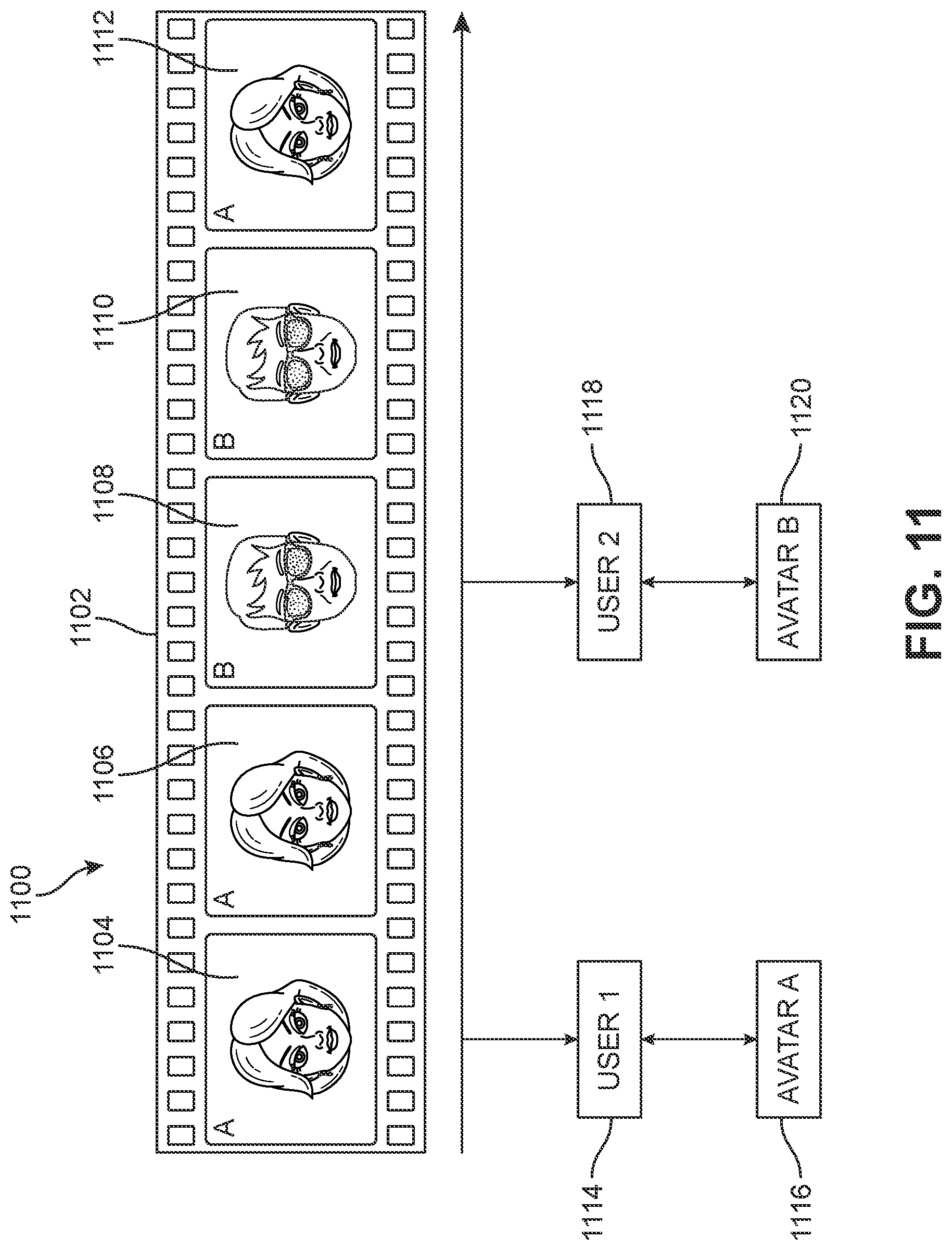 Patent US12309529 Figure 11 – System and method for an interactive digitally rendered avatar of a subject person