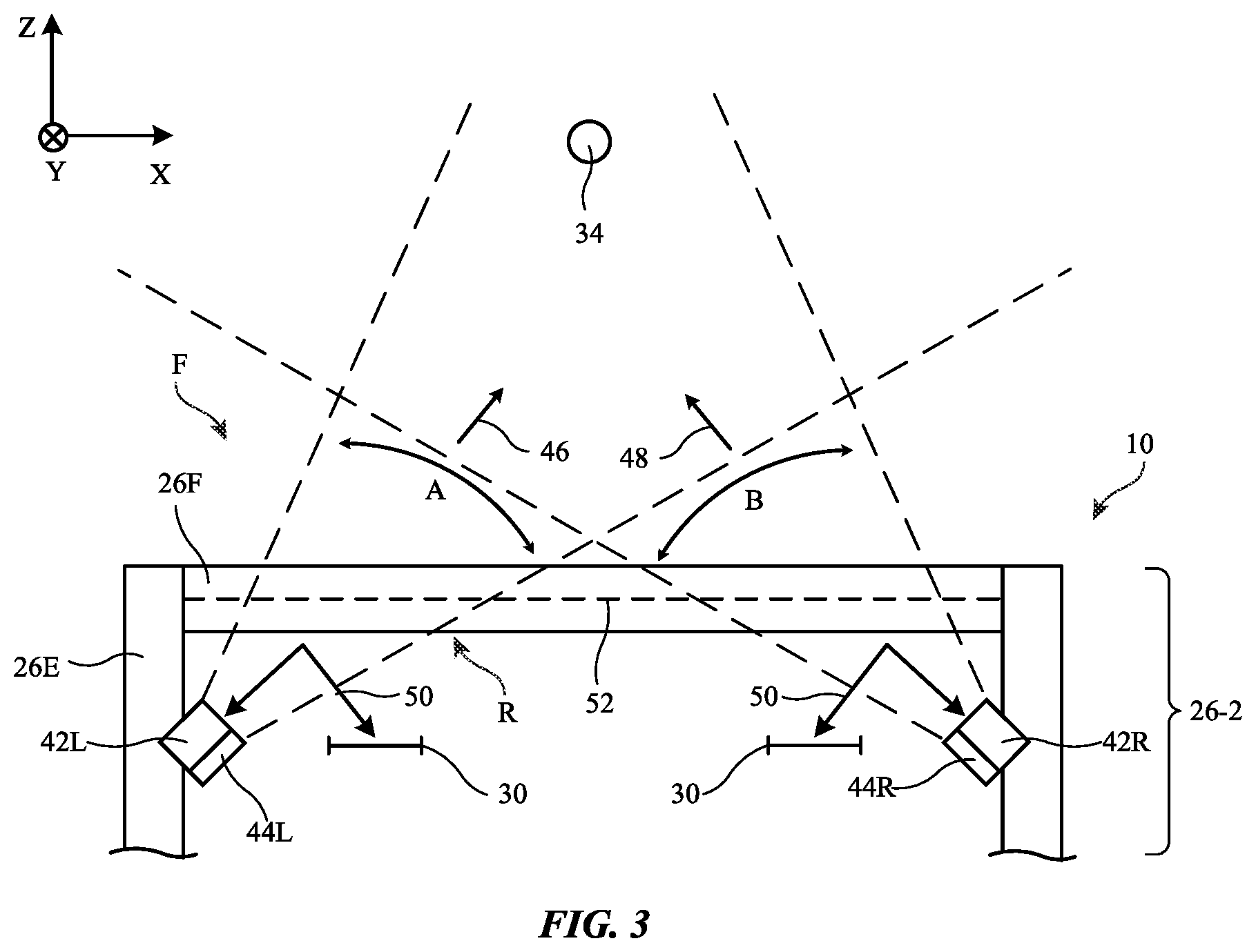 Patent US12309531 Figure 3 – Head-mounted devices with forward facing cameras