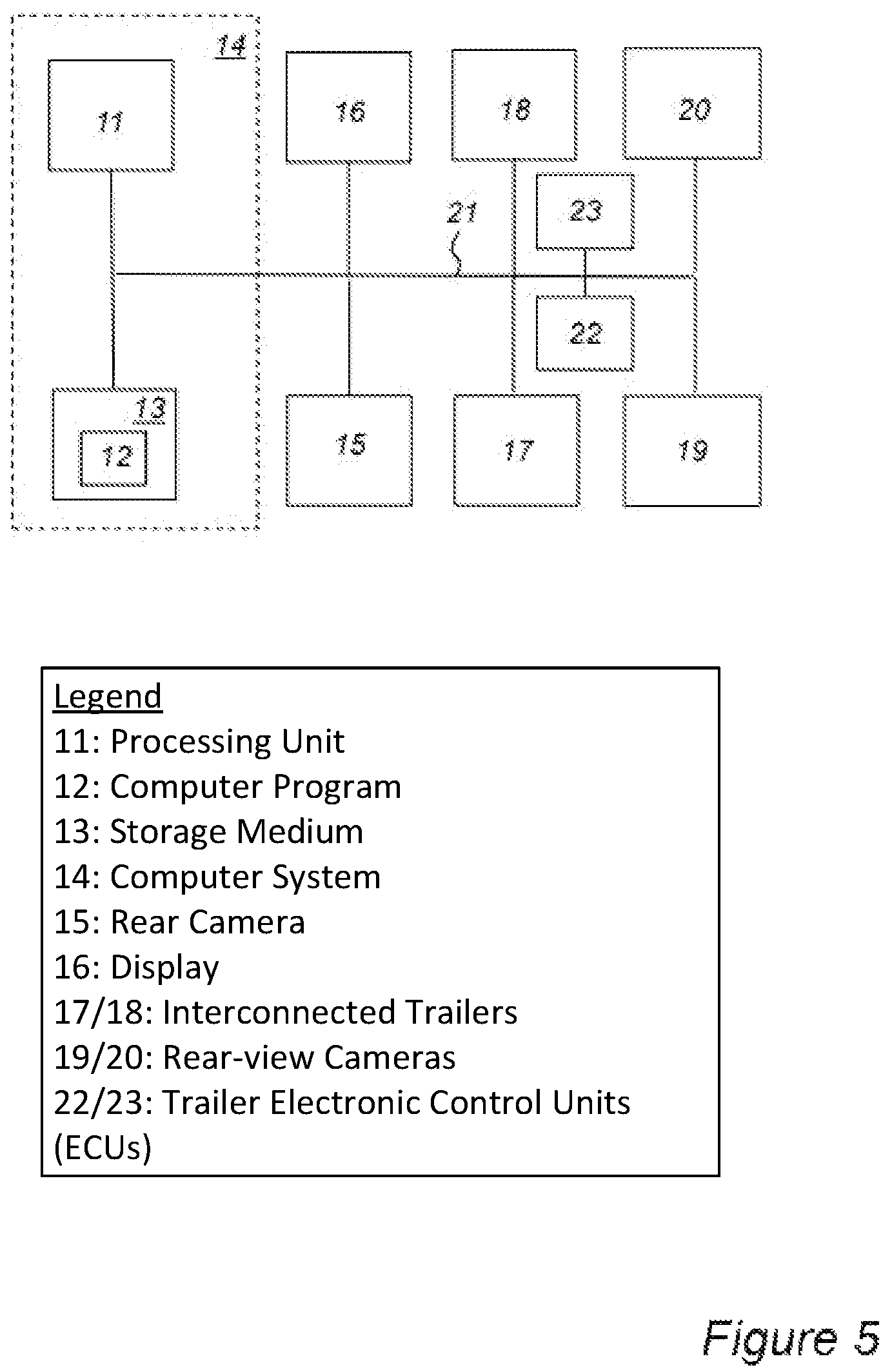 Patent US12309534 Figure 3 – Activation of vehicle convoy rear cameras