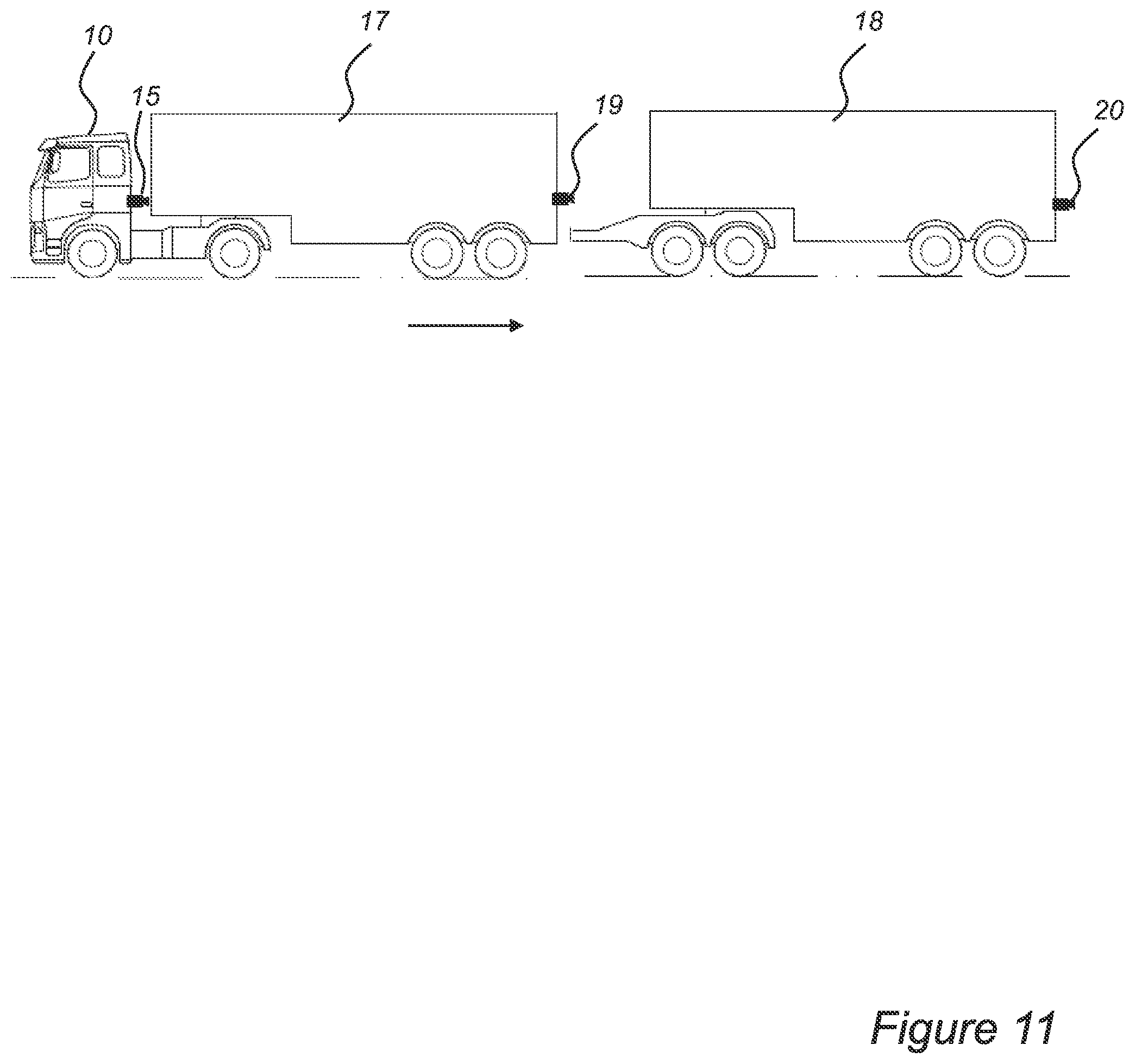 Patent US12309534 Figure 7 – Activation of vehicle convoy rear cameras