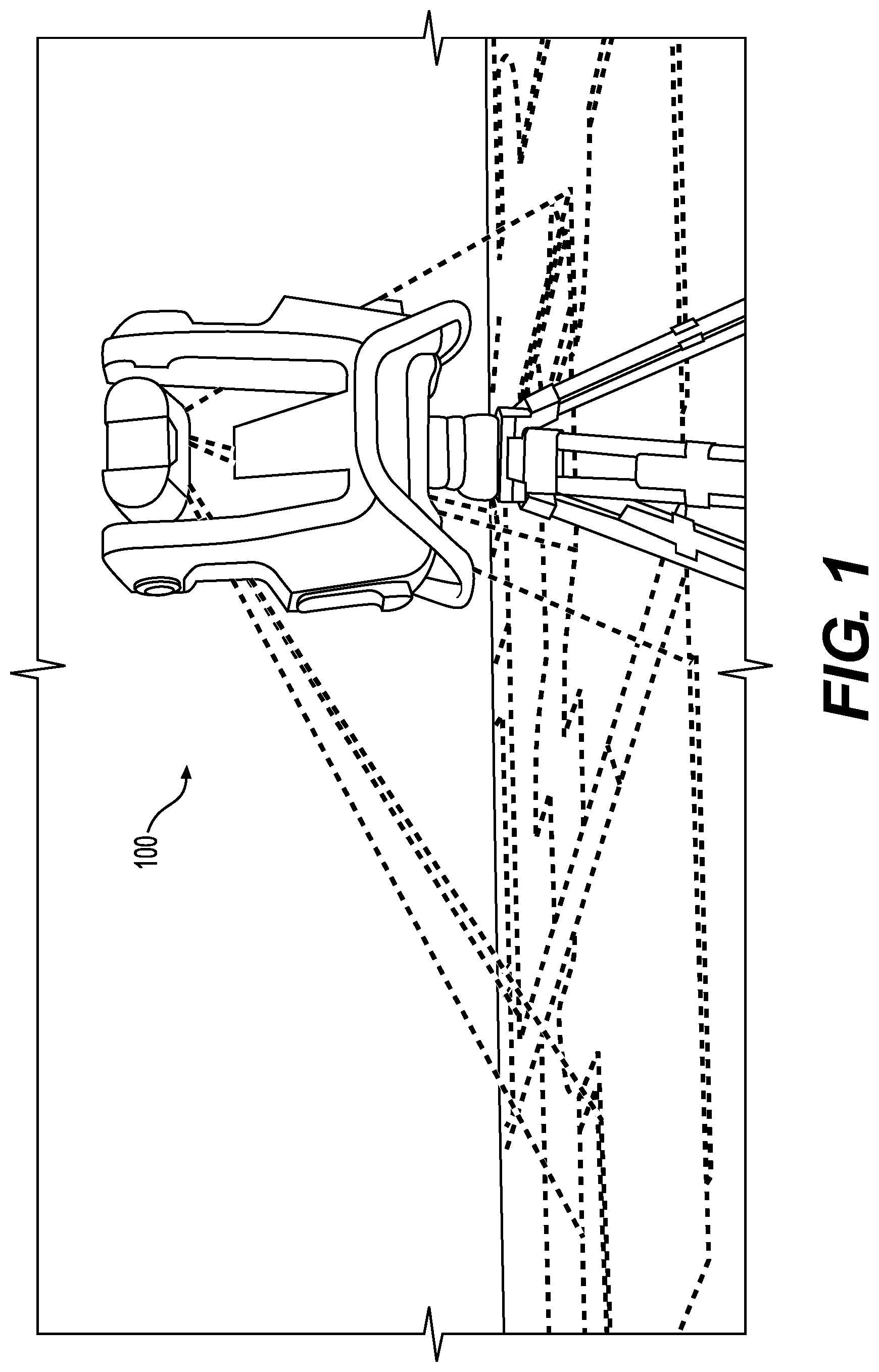 Patent US12309535 Figure 1 – Projection device for displaying construction plans