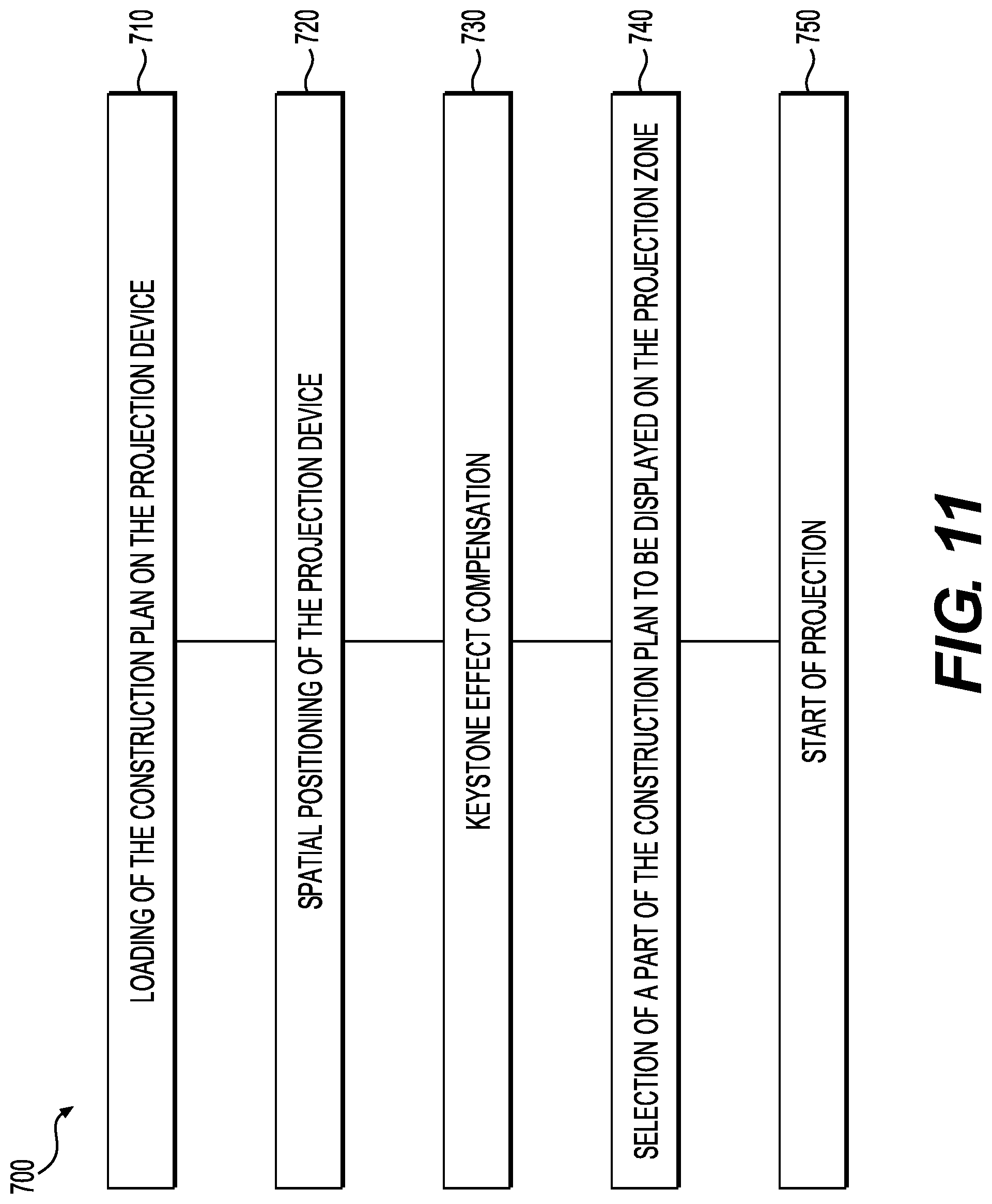 Patent US12309535 Figure 11 – Projection device for displaying construction plans
