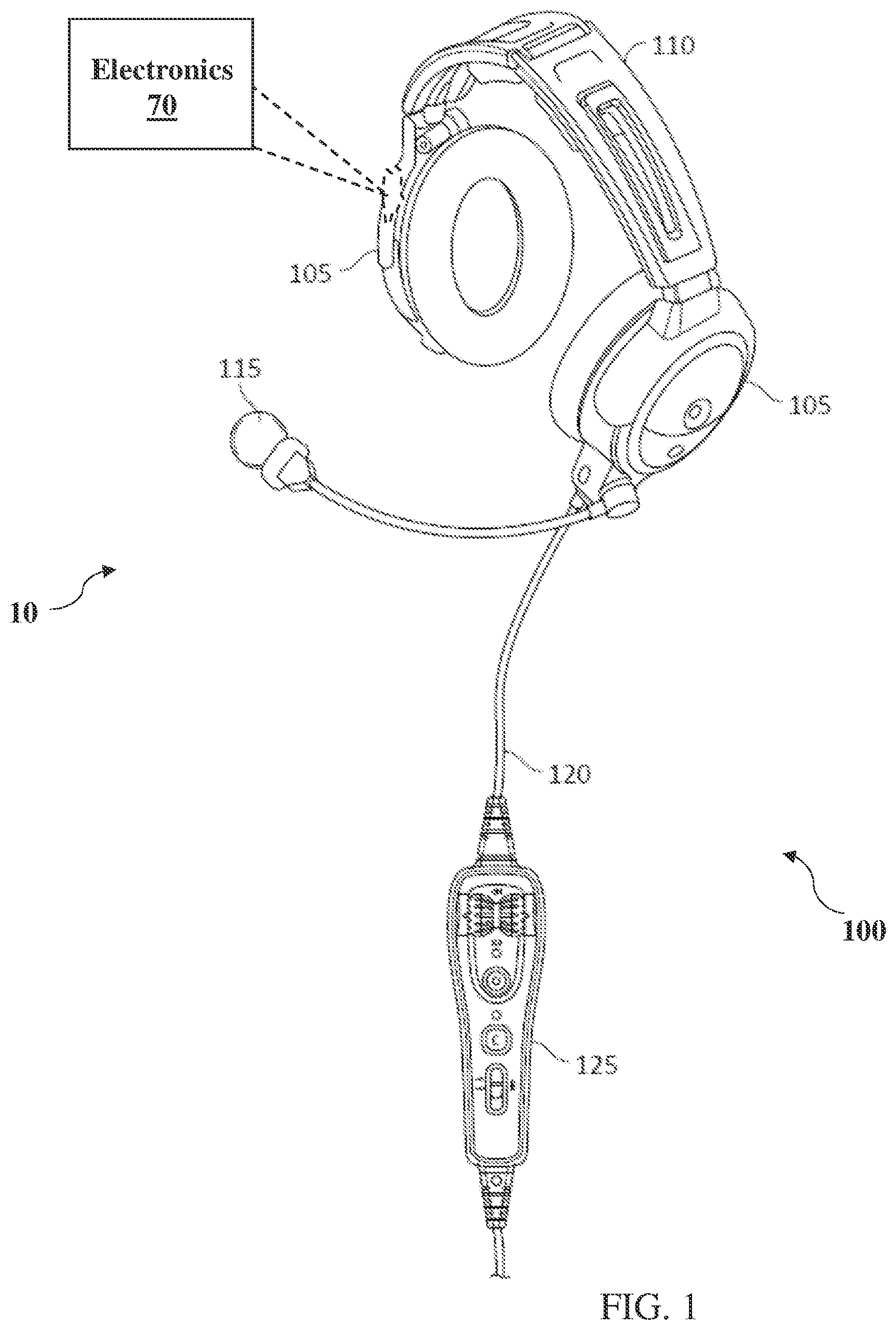 Patent US12309543 — Wearable audio device with control platform — Figure 1
