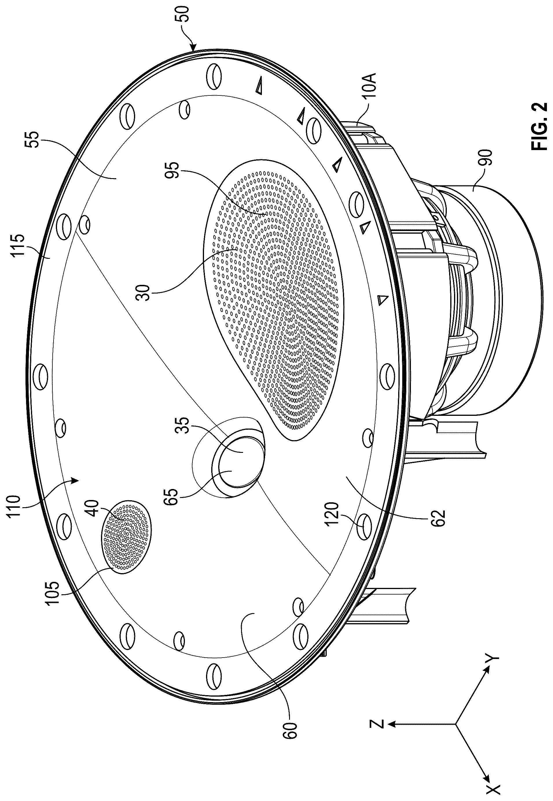 Patent US12309546 Figure 2 – Directivity pattern control waveguide for a speaker, and speaker including a directivity pattern control waveguide