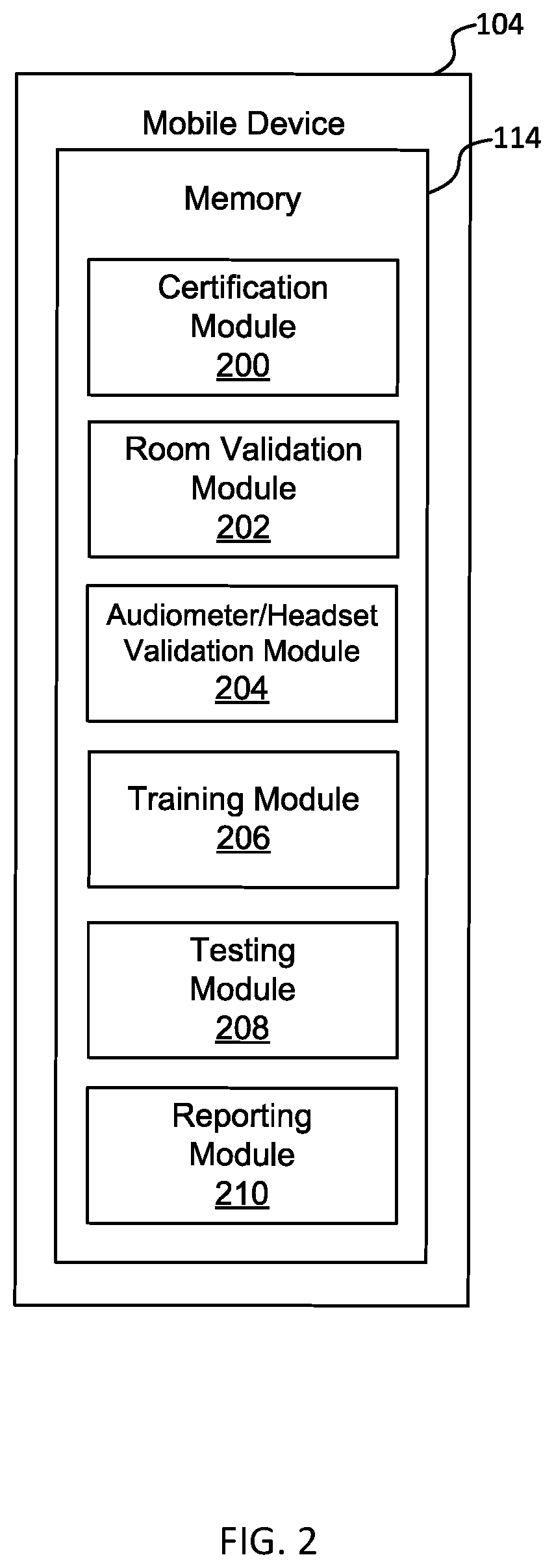 Patent US12309555 Figure 2 – Systems and methods for conducting and validating an audiometric test